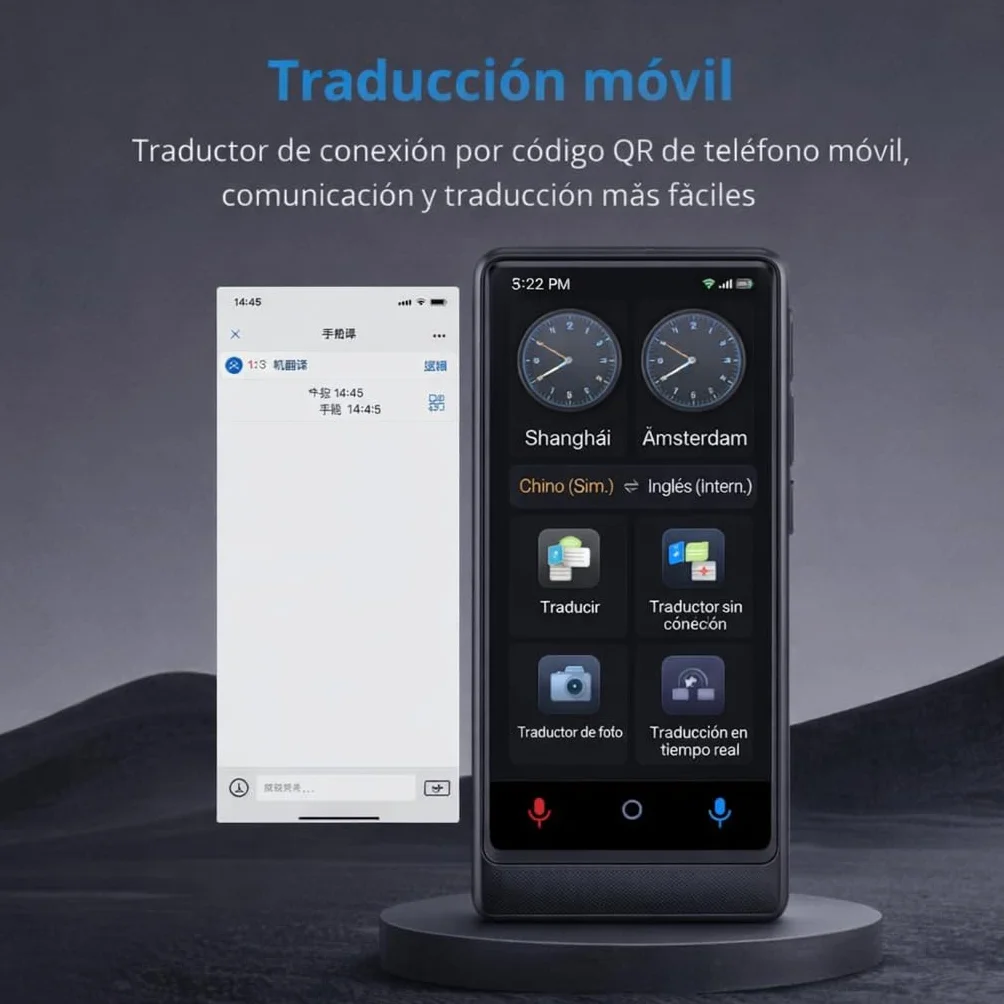 California, Traductor de Idiomas Instantáneo de Voz 2026, Traductor Simultáneo Sin WiFi, Pantalla Táctil 4 Pulgadas, Aleación de Aluminio, 142 Idiomas Online 22 Offline, Traductor Portátil