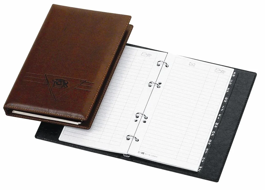 Veloflex Agenda de teléfonos de anillas 16 mm 4 anillas negro