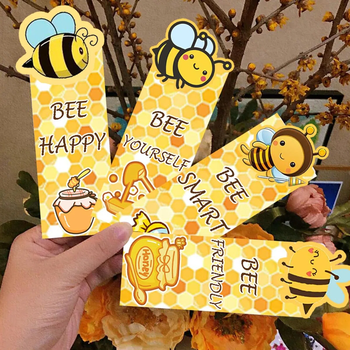 Marcapáginas de papel motivacional, 4 x 14 cm, 60 unidades para leer, suministros de clase para estudiantes