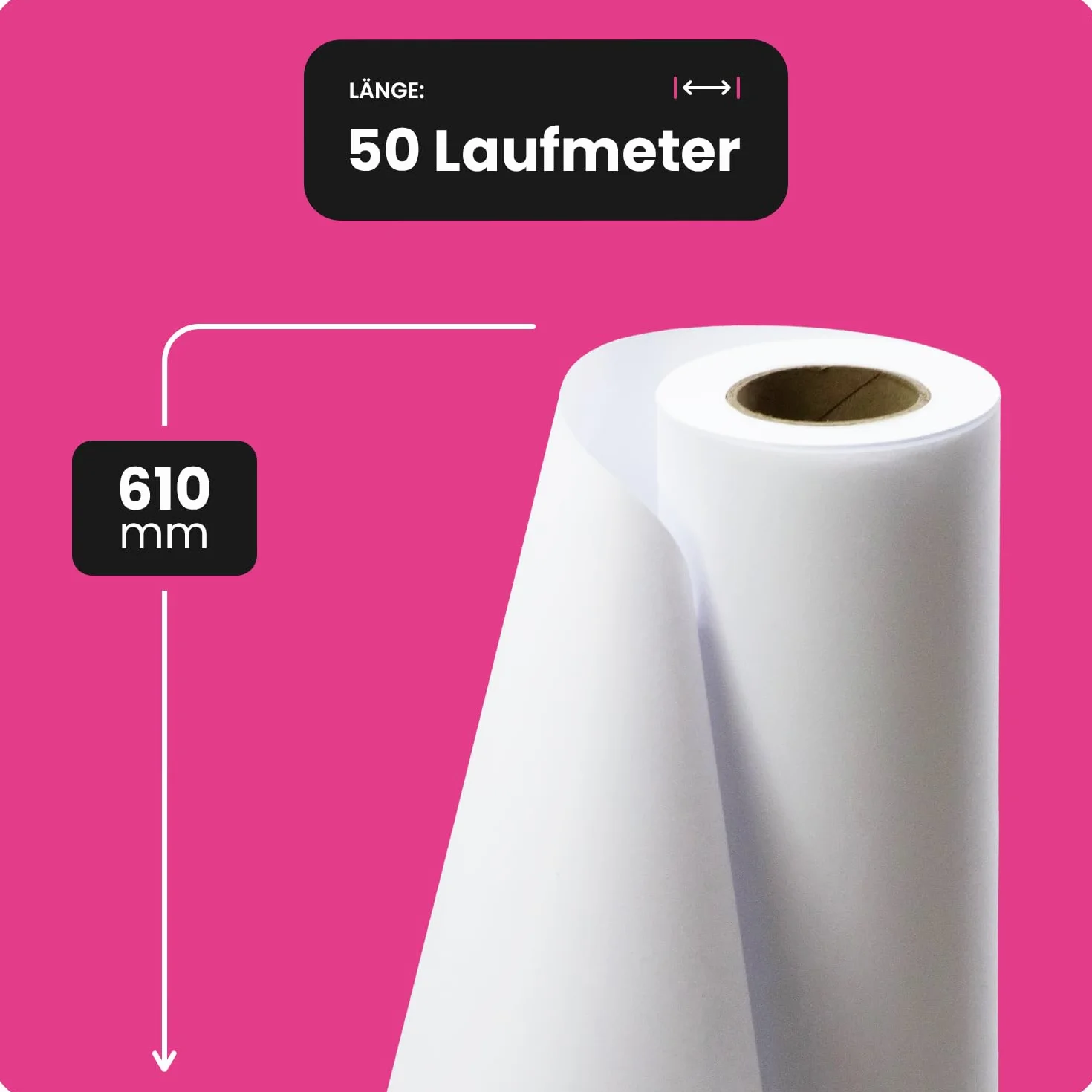 Netuno 4 rollos de papel blanco para plotter 610 mm x 50 m 80 g núcleo 50 mm papel mate universal para impresoras fotocopiadoras CAD planos de construcción dibujos técnicos carteles pósteres mapa