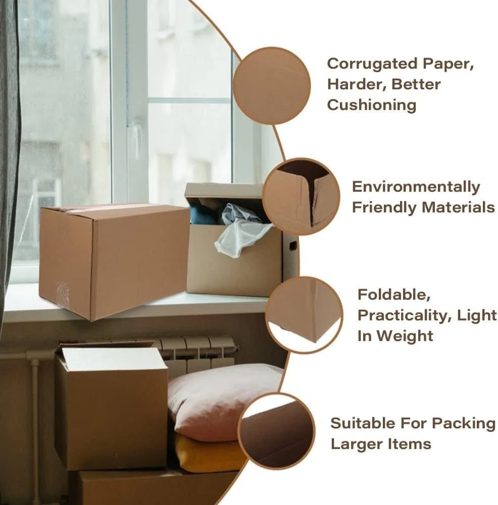 AviiSo Cajas Carton Mudanza Grandes Cajas de mudanza con asas, Cajas postales para paquetes pequeños para apartamento de oficina en casa (Color : 3Pack, Size : 50x40x40cm/20x16x16in)