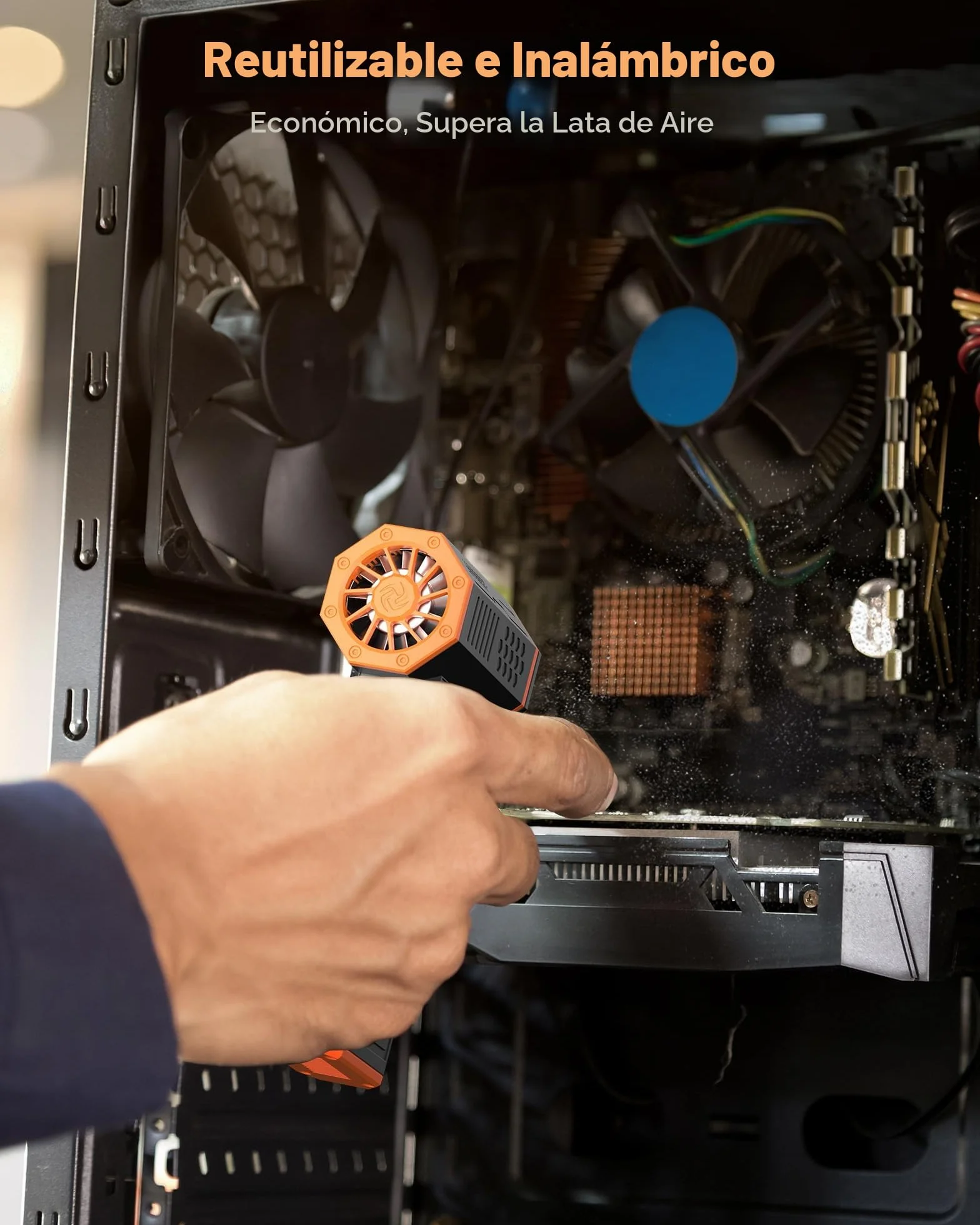 WOLFBOX Soplador de aire eléctrico inalámbrico 110000 rpm mini ajustable 3 engranajes carga rápida