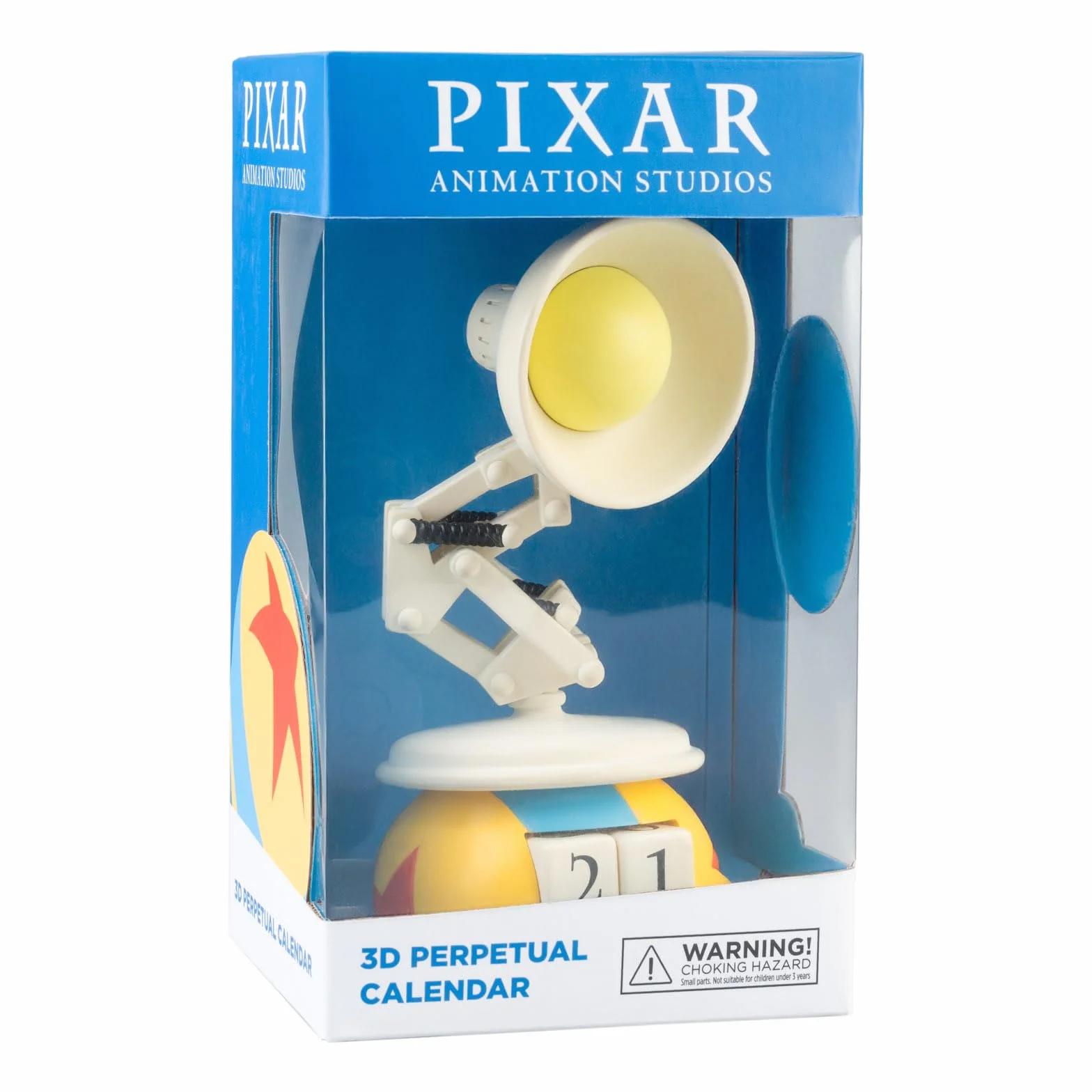Calendario Perpetuo Disney Pixar 3D - Figura Luxo para Decoracion Habitacion │ Calendario sobremesa para niños y adultos - Regalo para Fans (8,6x19 cm)