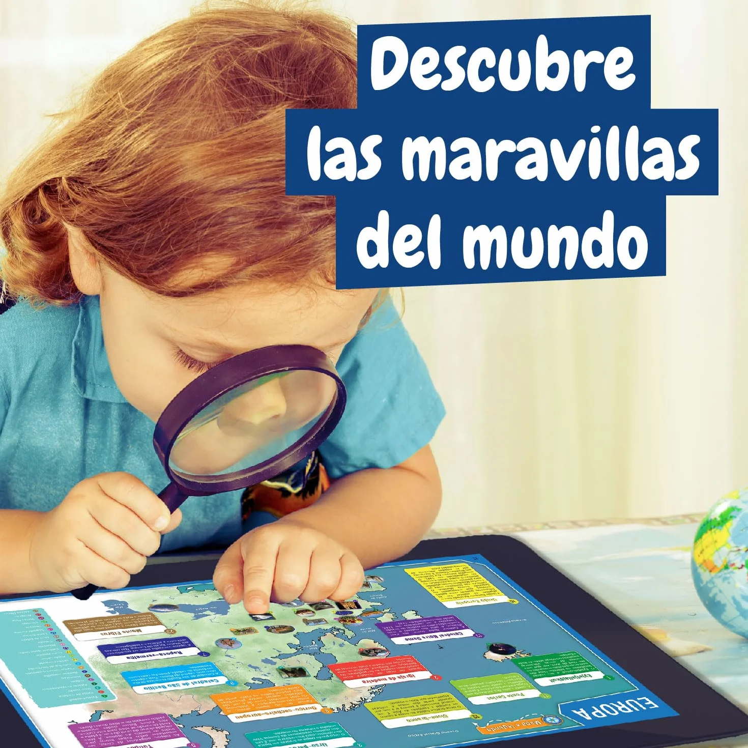 Science4you Globo Terráqueo y Atlas Mundial, Libro Educativo, Globo Girable para Niños 6-10 Años