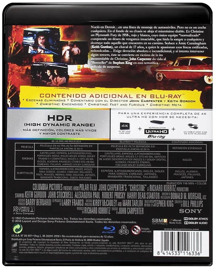Christine - 1983 (4K Ultra-HD + BD) [Blu-ray]