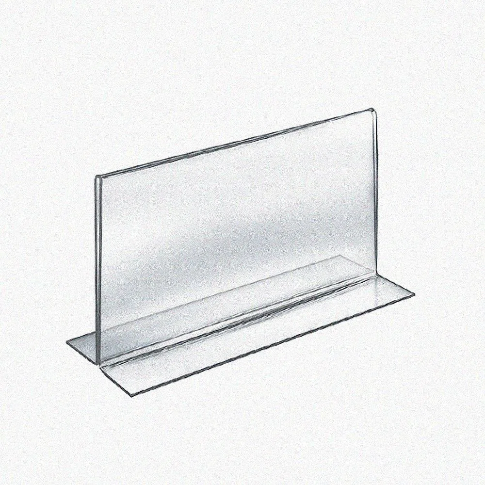 Azar - Soporte para carteles (acrílico, doble pie), transparente, 8.5 in W x 5.5 in H