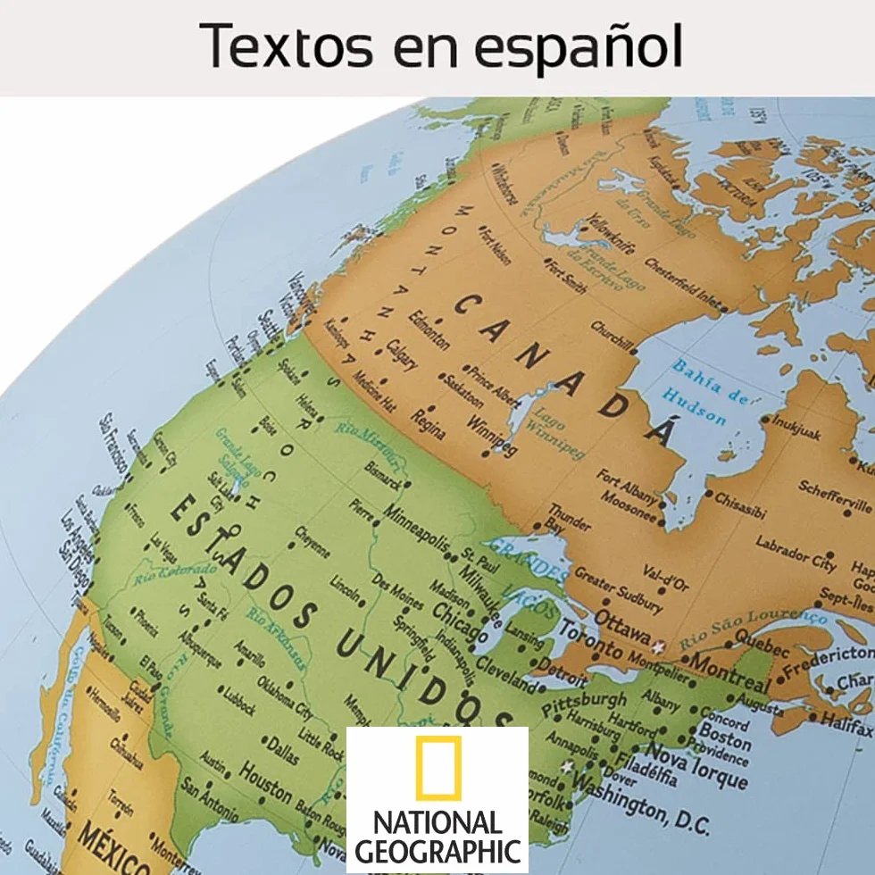 National Geographic Beginners Globo Terráqueo 30 cm Giratorio Cartografía Política
