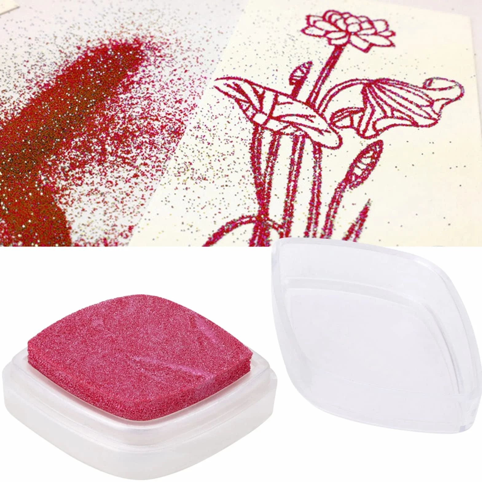 ANKROYU Almohadilla de tinta de 6 colores, almohadillas para sellos de tinta, almohadilla para sellos manual de bricolaje, sello de tinta para manualidades