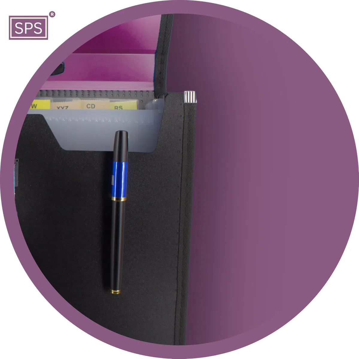 SPS Presents 5555 - Carpeta de plástico con asa (rosa, negro)