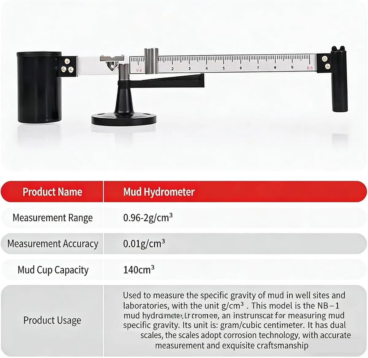 Kit De Viscosímetro para Lodos, Kit Portátil para Análisis De Lodos, con Hidrómetro, Reómetro Y Medidor De Contenido De Arena, Rango De 0,96 A 2 G/cm³, Precisión De 0,01 G/cm³, con Caja De