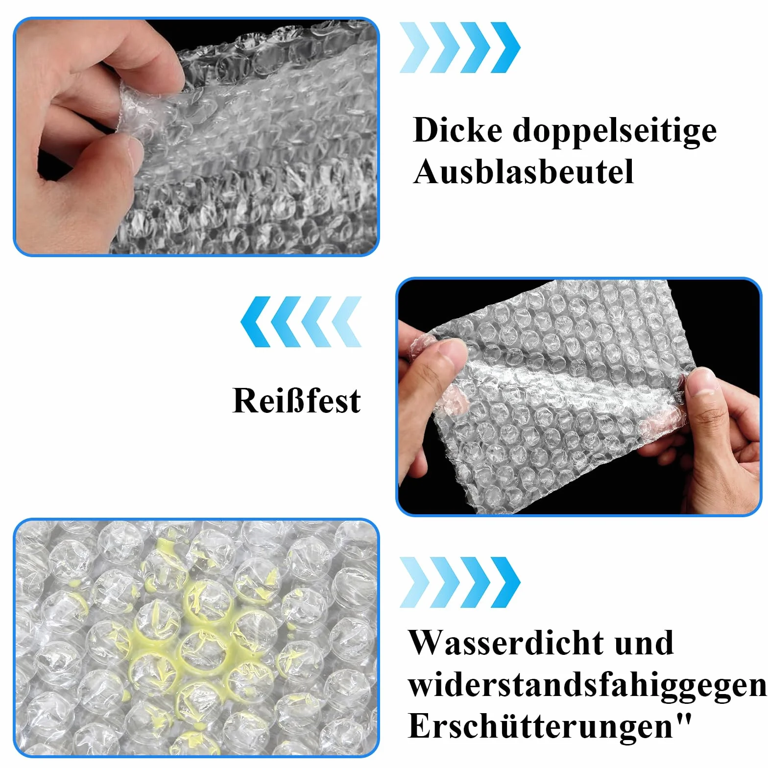 200 Piezas 10,2 x 15,2 cm Bubble Wrap. Material de embalaje, Bubble Wrap Tapizada,Bolsas de burbujas de burbujas para mudanza y envío embalaje.