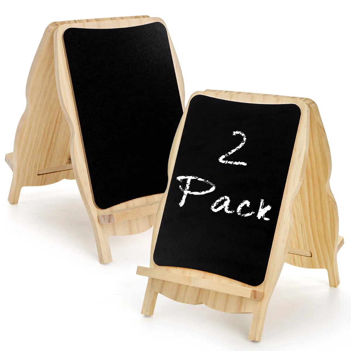 Tosnail Paquete de 2 letreros pequeños enmarcados de pizarra, pizarra de tiza de doble cara, tableros de anuncios decorativos, pizarra de madera rústica, tablero de menú pequeño para el hogar, cocina