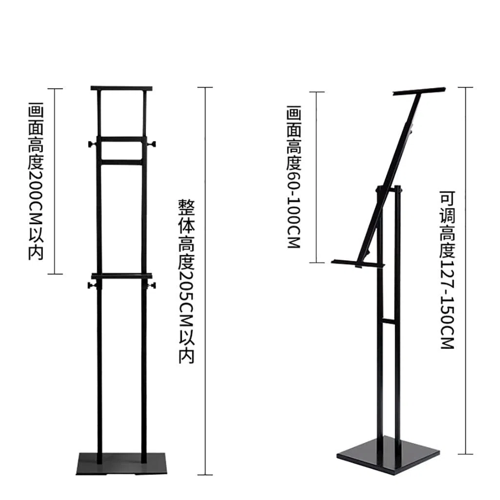 Soporte de Suelo Ajustable para Carteles y pósteres, con Base Antideslizante y Doble Cara. Ideal para exhibir Carteles, pancartas, tableros y Espuma., Oblique Style