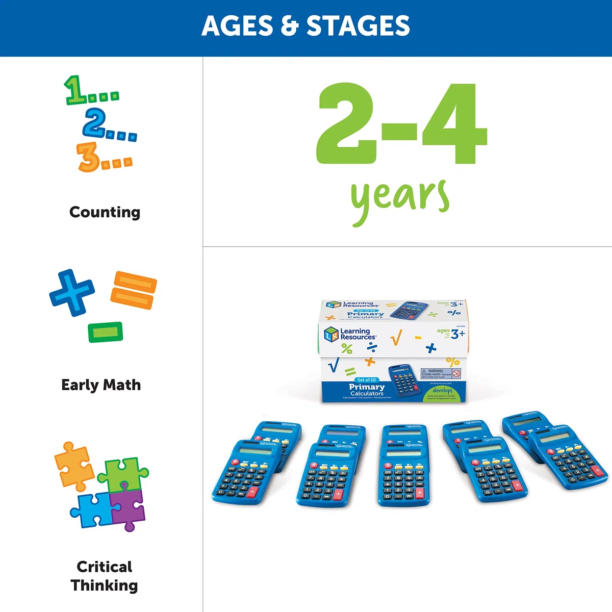 Calculadora básica de Learning Resources (Set de 10)
