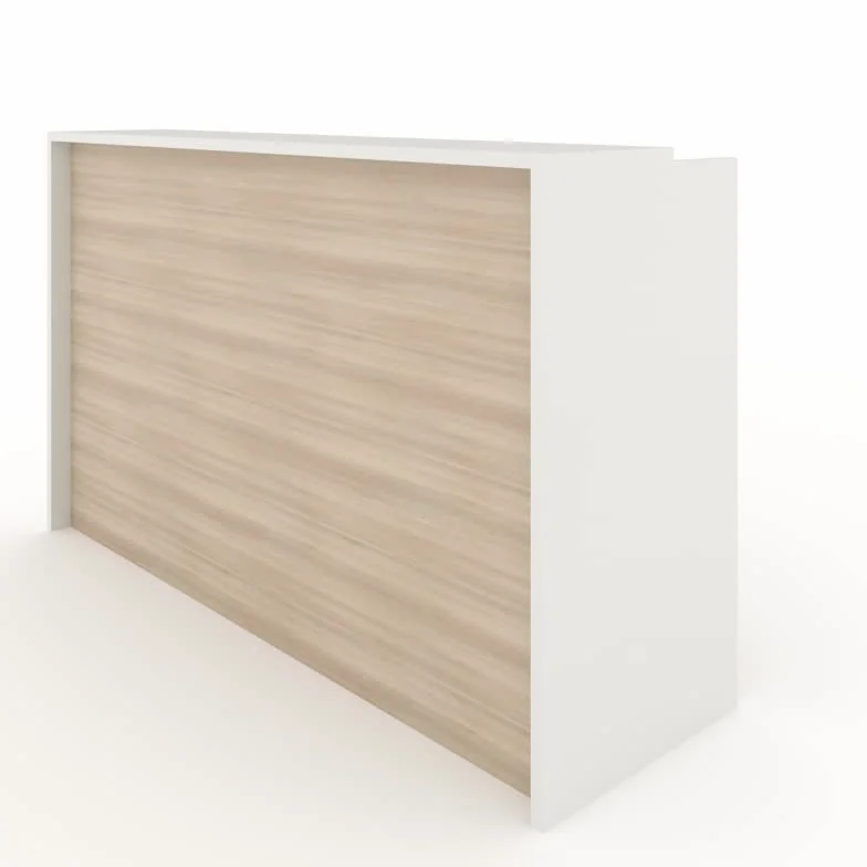 MOSTRADOR de Recepción y Oficina Laminado Color Acacia 25mm Grosor 125x105x50 cm