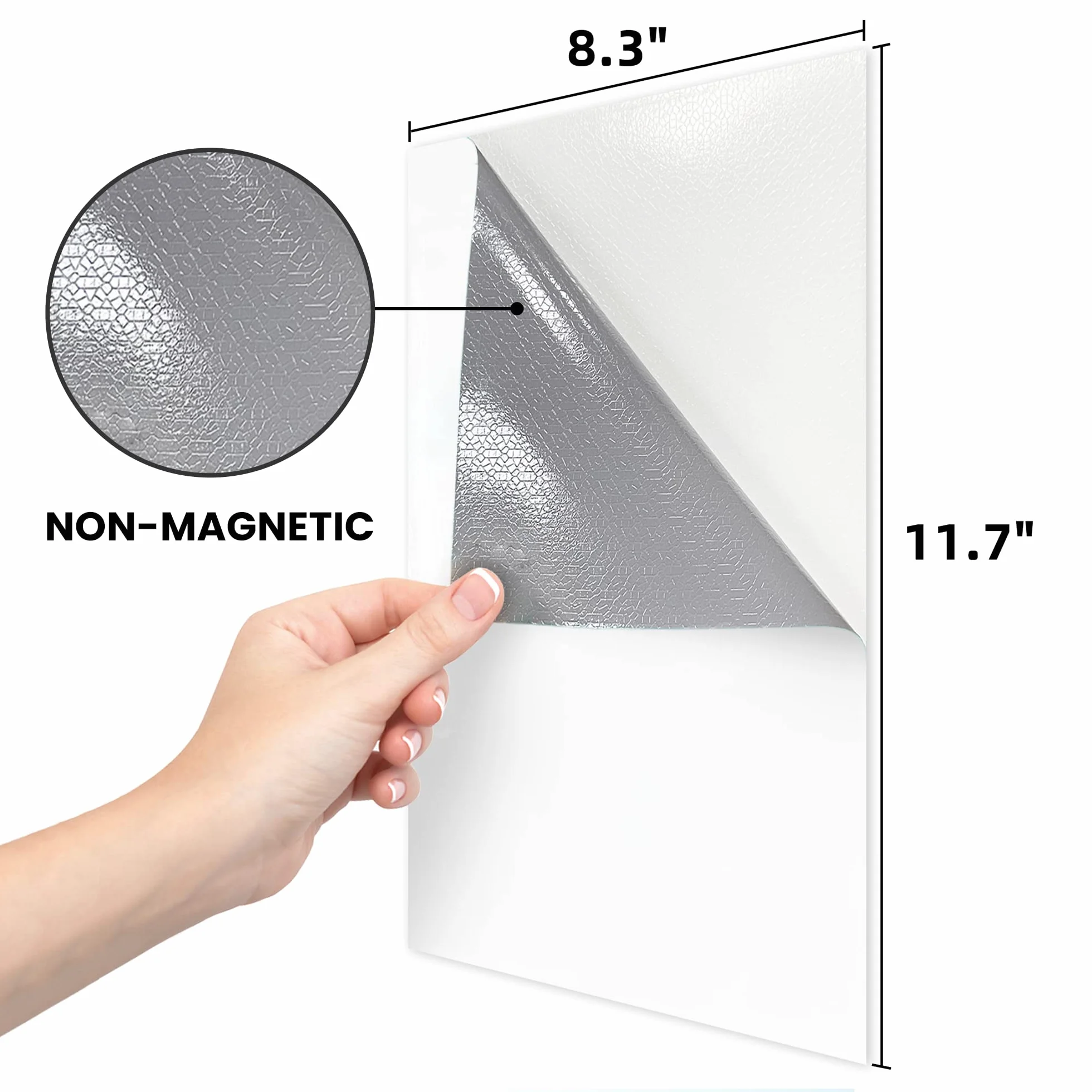 Calcomanías de pizarra blanca de borrado en seco, 8.27 x 11.69 pulgadas, hojas extraíbles de borrado en seco, alternativas de papel para nevera, pared, escritorio, refrigerador, puerta, hogar, oficina