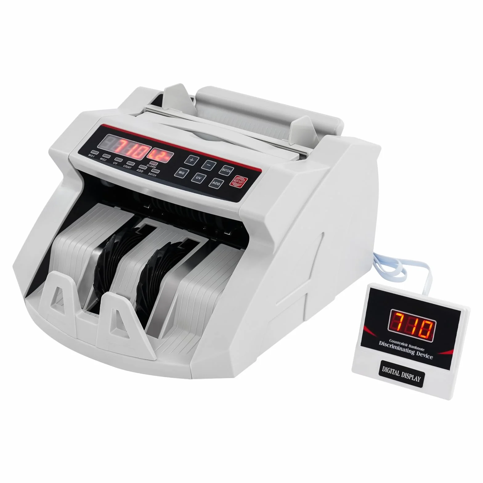 Portátil contador de billetes 2 en 1 detector de billetes falsos con LED
