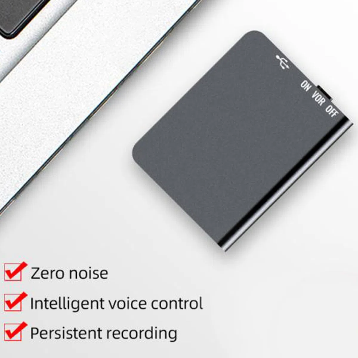 Grabadora de Voz, Reducción de Ruido HD Grabadora Activada por Sonido de Espera Ultralarga con Reproductor MP3 HiFi, para Conferencias, Reuniones, Entrevistas (32GB)