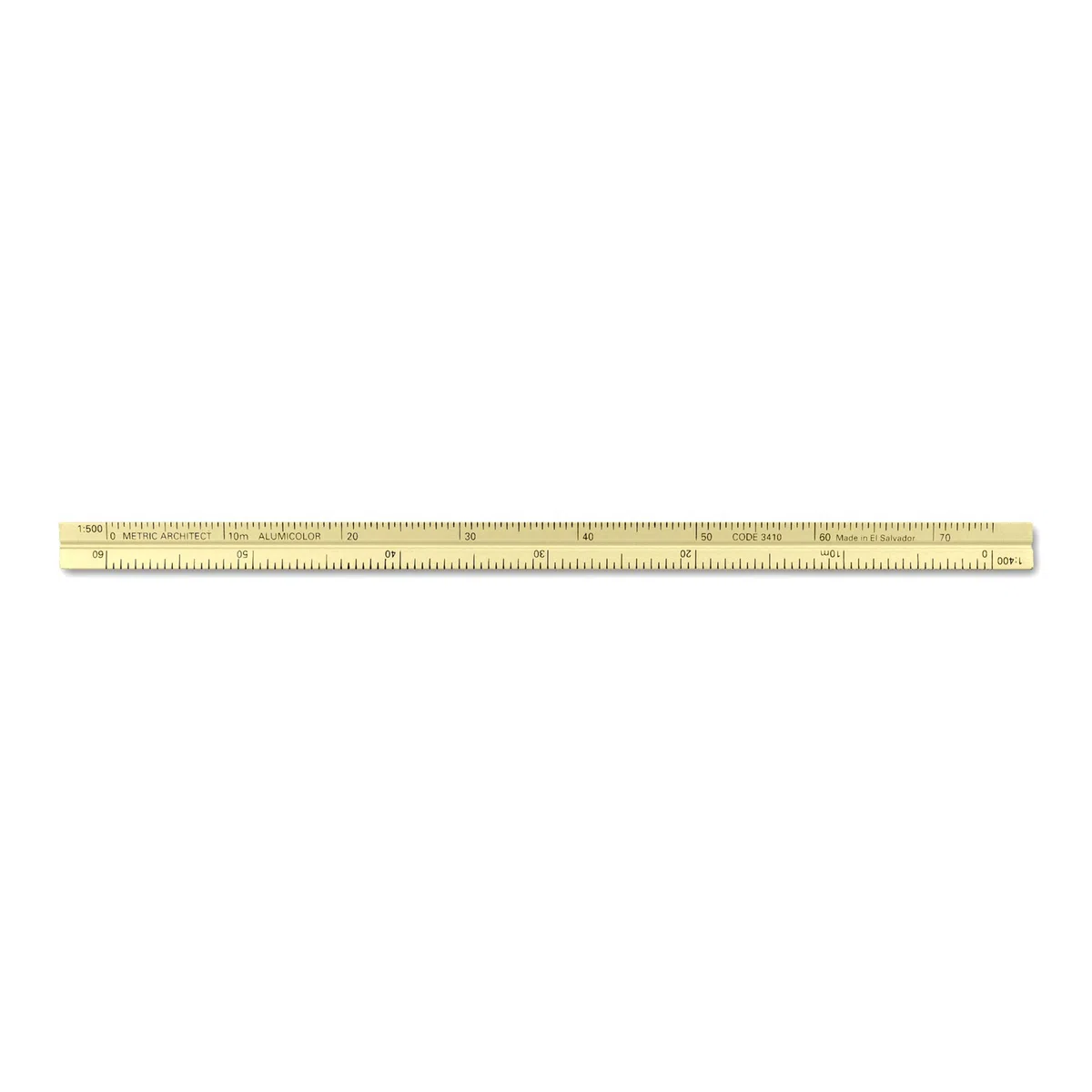 Alumicolor Aluminum Architect - Báscula métrica de bolsillo, 15 cm, color dorado