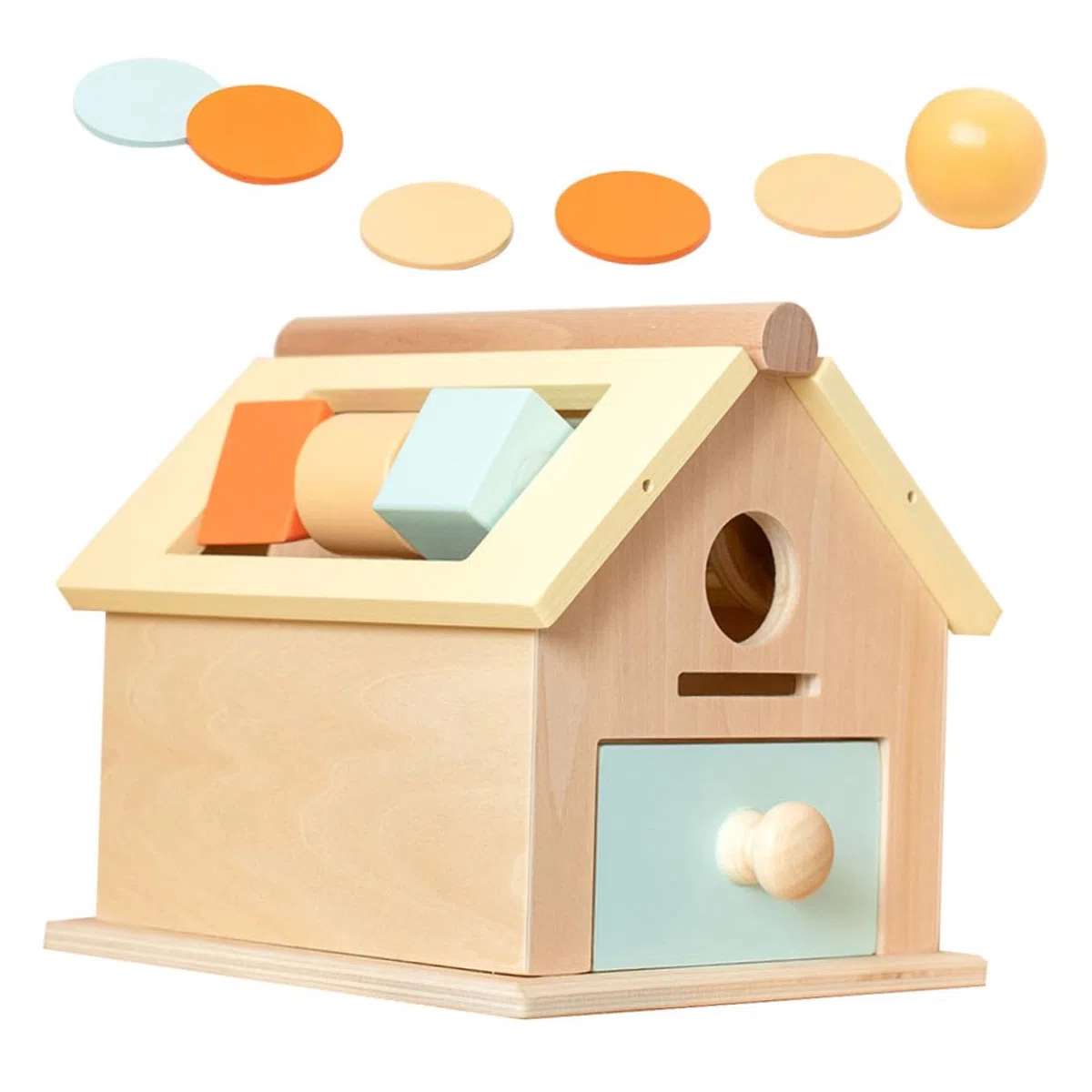 SUPVOX Juguete Educativo Montessori para Niños de 1 a 3 Años, Caja de Madera para Concentración y Entrenamiento Lógico en Educación Temprana