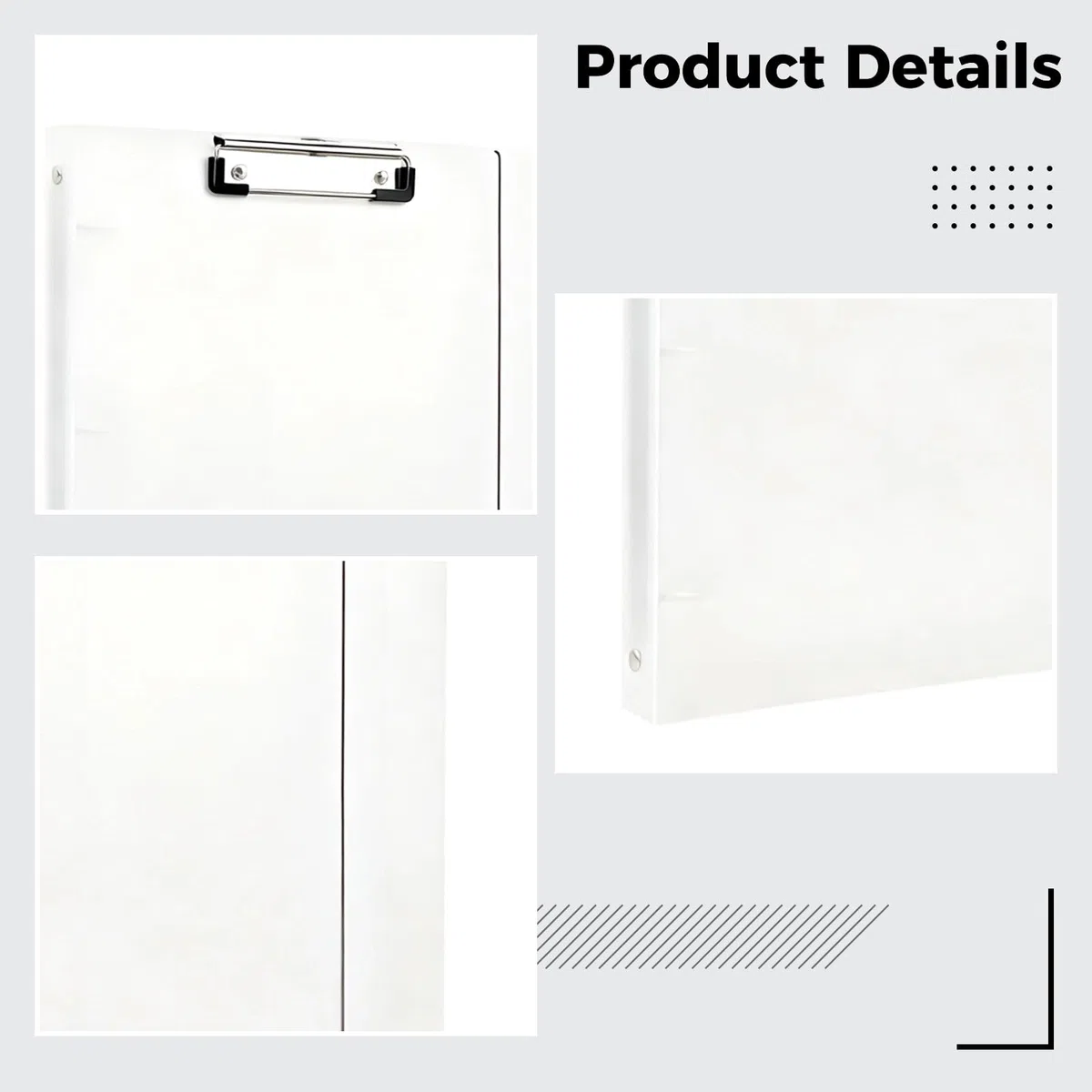 Juego de 5 fundas de carpeta A4 de 4 anillas, carpeta de polipropileno transparente con cierre elástico, carcasa de cuaderno recargable mate, capacidad para 150 páginas para oficina, escuela, hogar
