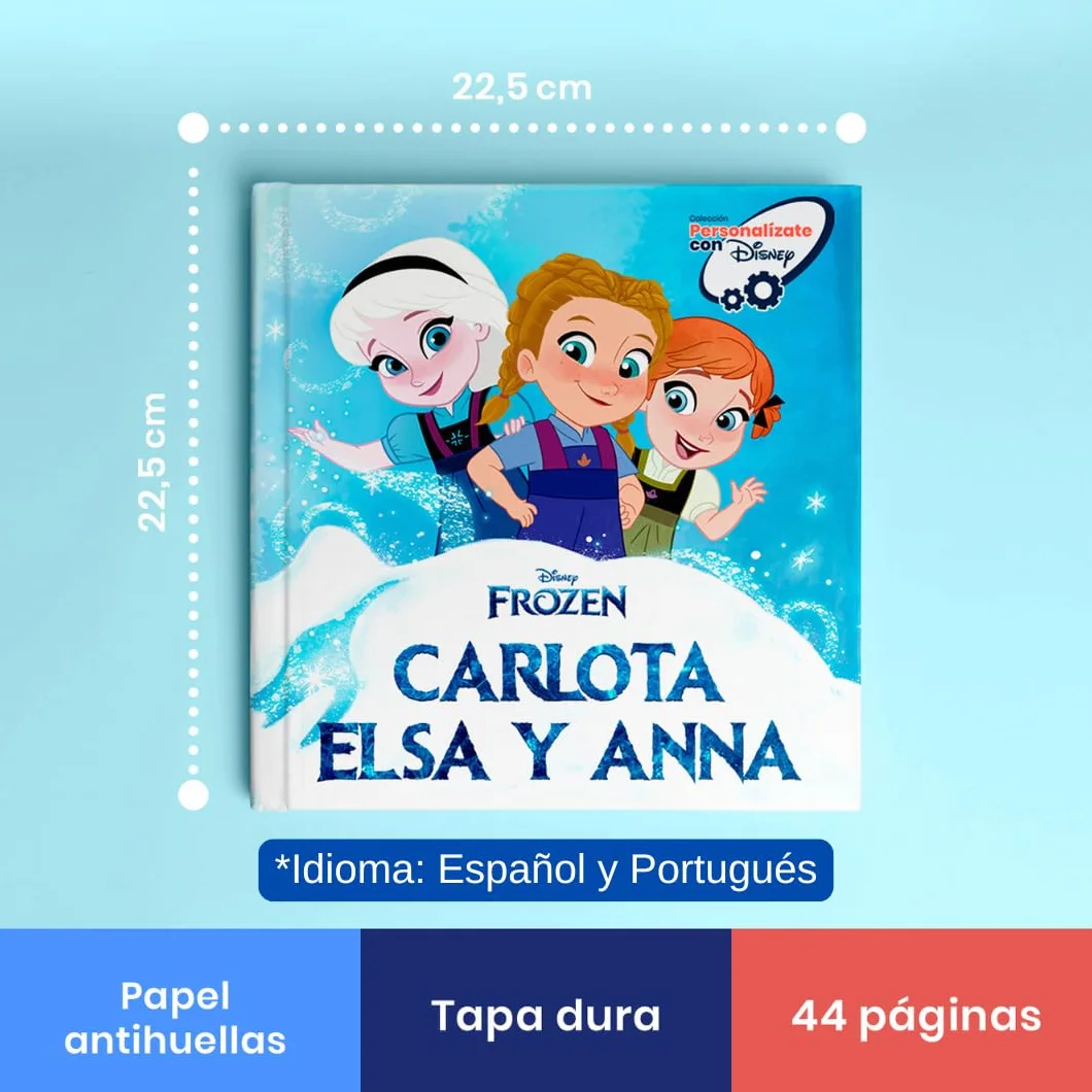 Cuento Personalizable de Frozen | Libro con Avatar, Nombre, Foto y dedicatoria | Fomenta cooperación y Amistad | Cuentos Disney