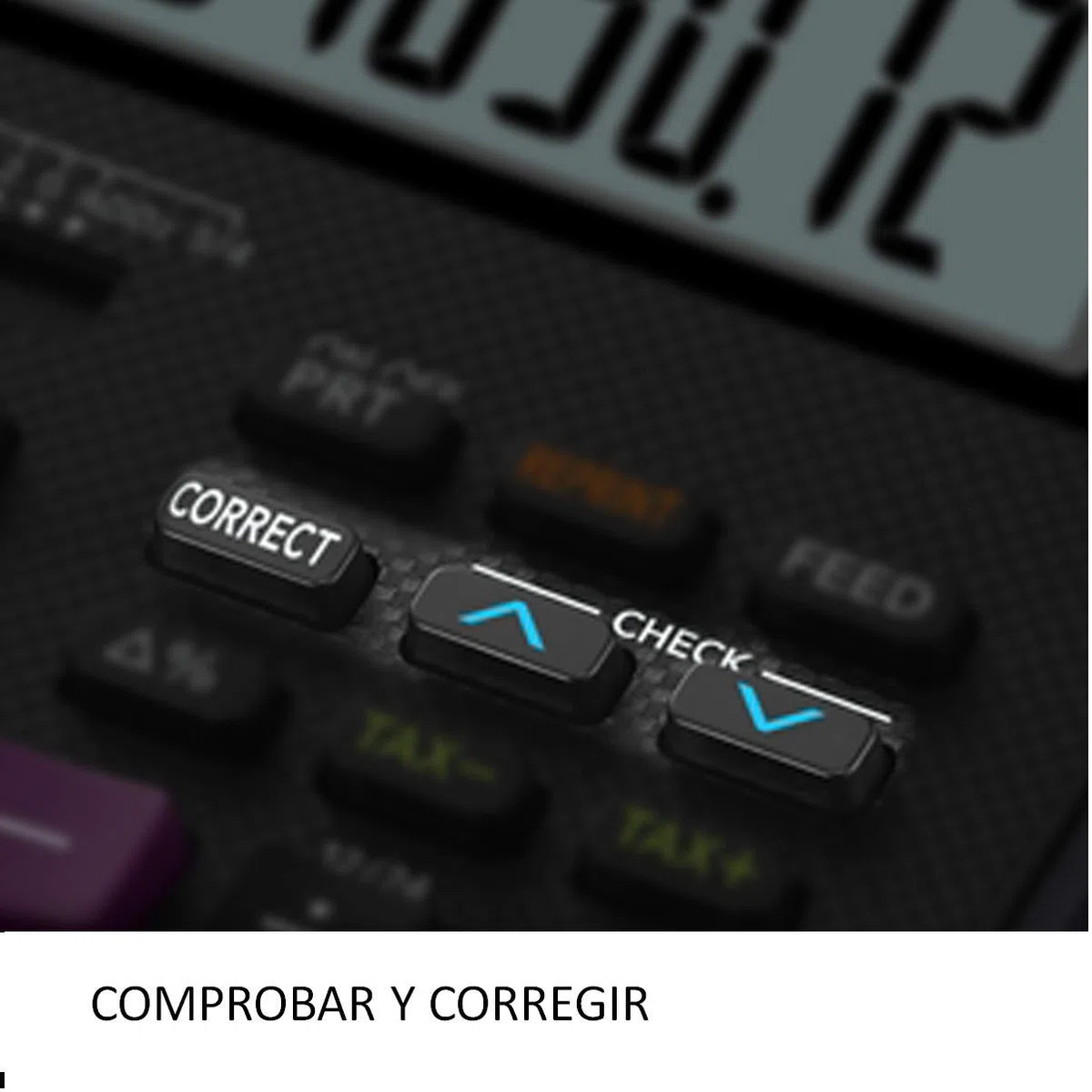 Casio HR-200RCE Calculadora de impresión Pantalla LCD de 12 dígitos, negra