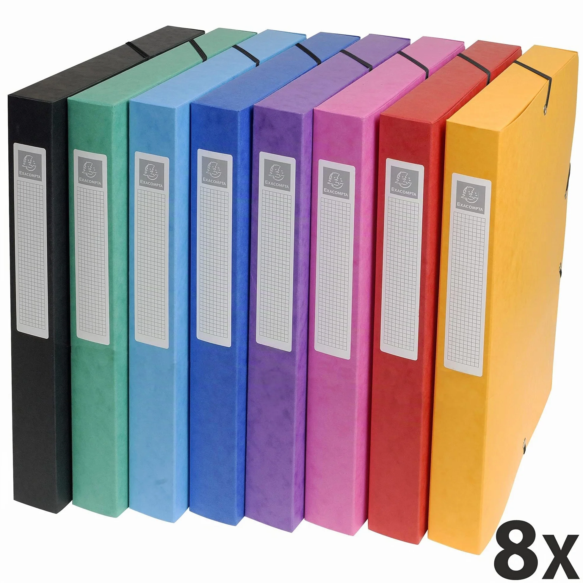 Exacompta 50300E Pack de 8 carpetas de proyecto Multicolor