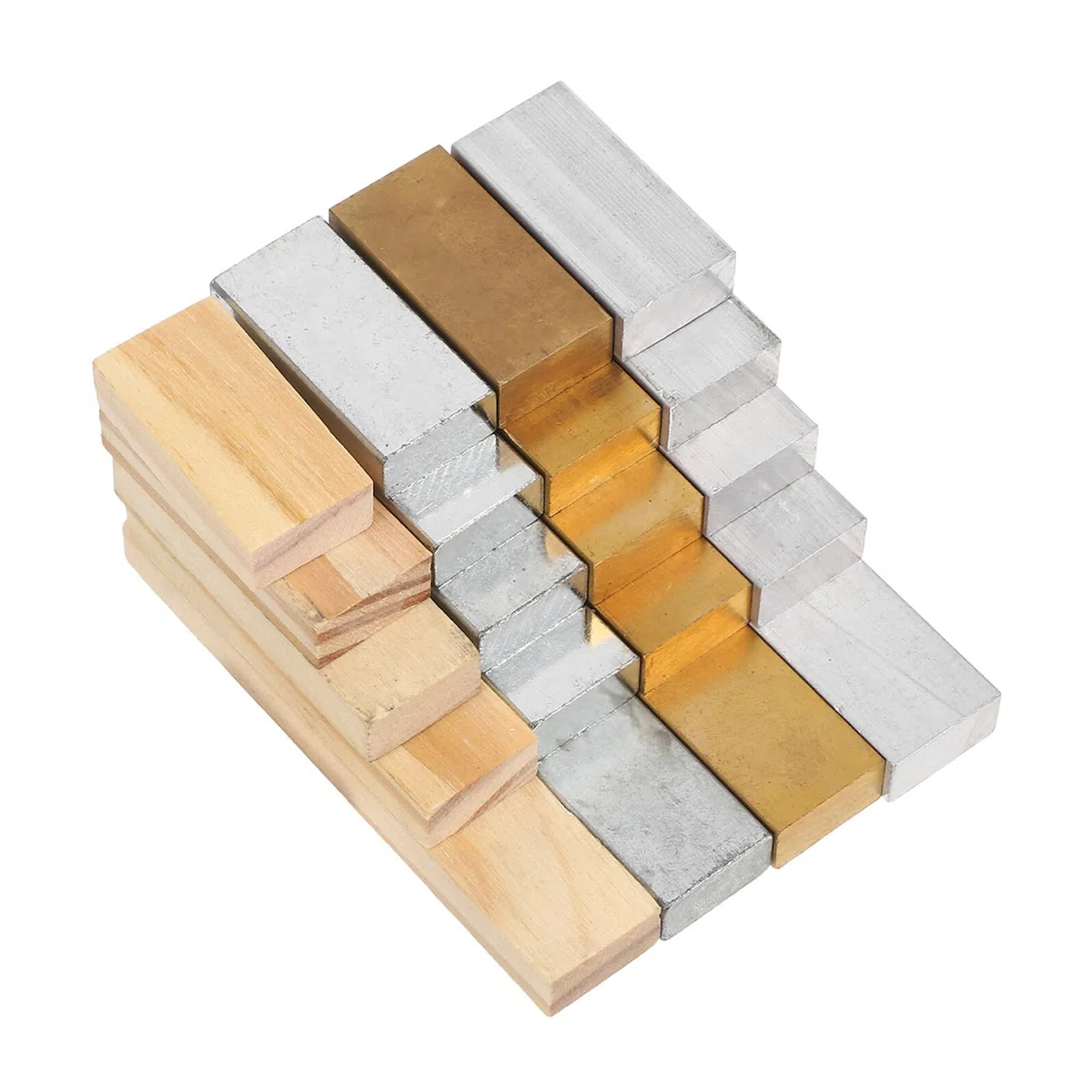 Healifty 24piezas Bloques de Densidad Científica para Física Rectangulares Multimateriales Herramienta Didáctica para Experimentos el Aula y Laboratorios de Ciencias
