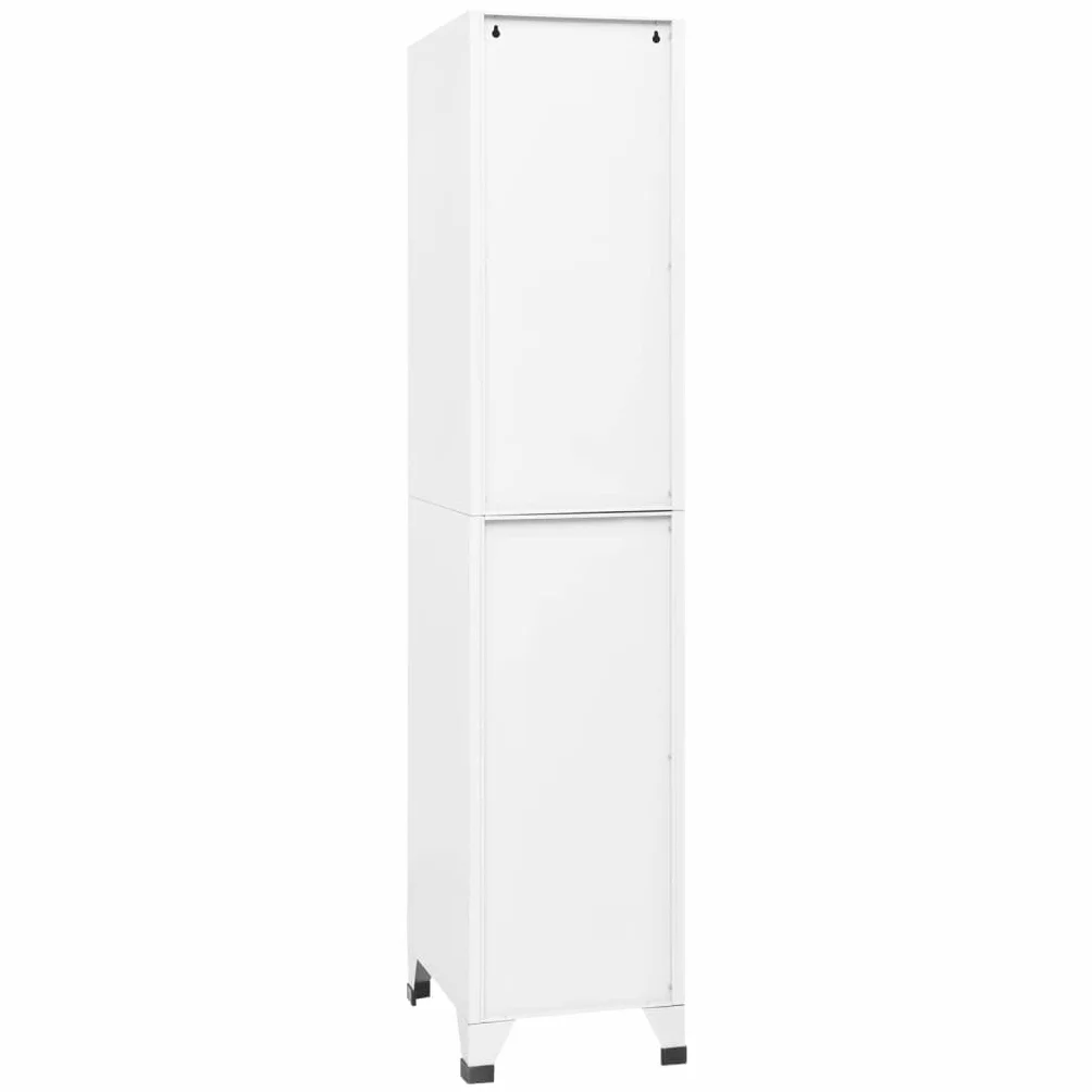 vidaXL Taquilla Armario Casillero de Acero Blanco 38x45x180 cm