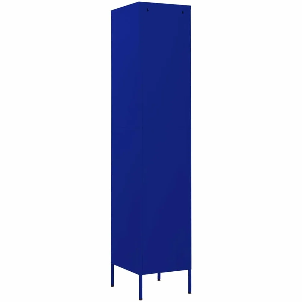 vidaXL Armario Taquilla Casillero de Acero Azul Marino 35x46x180 cm