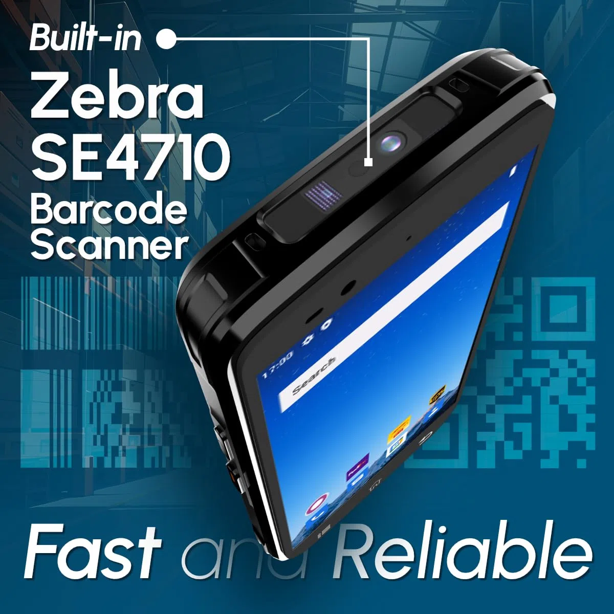 Rayoungtek Escáner de código de barras Android 1D/2D/QR, Lector de código QR, Android 12 4+64 GB con motor de escaneo Zebra SE4710 4G, computadora móvil inalámbrica N77