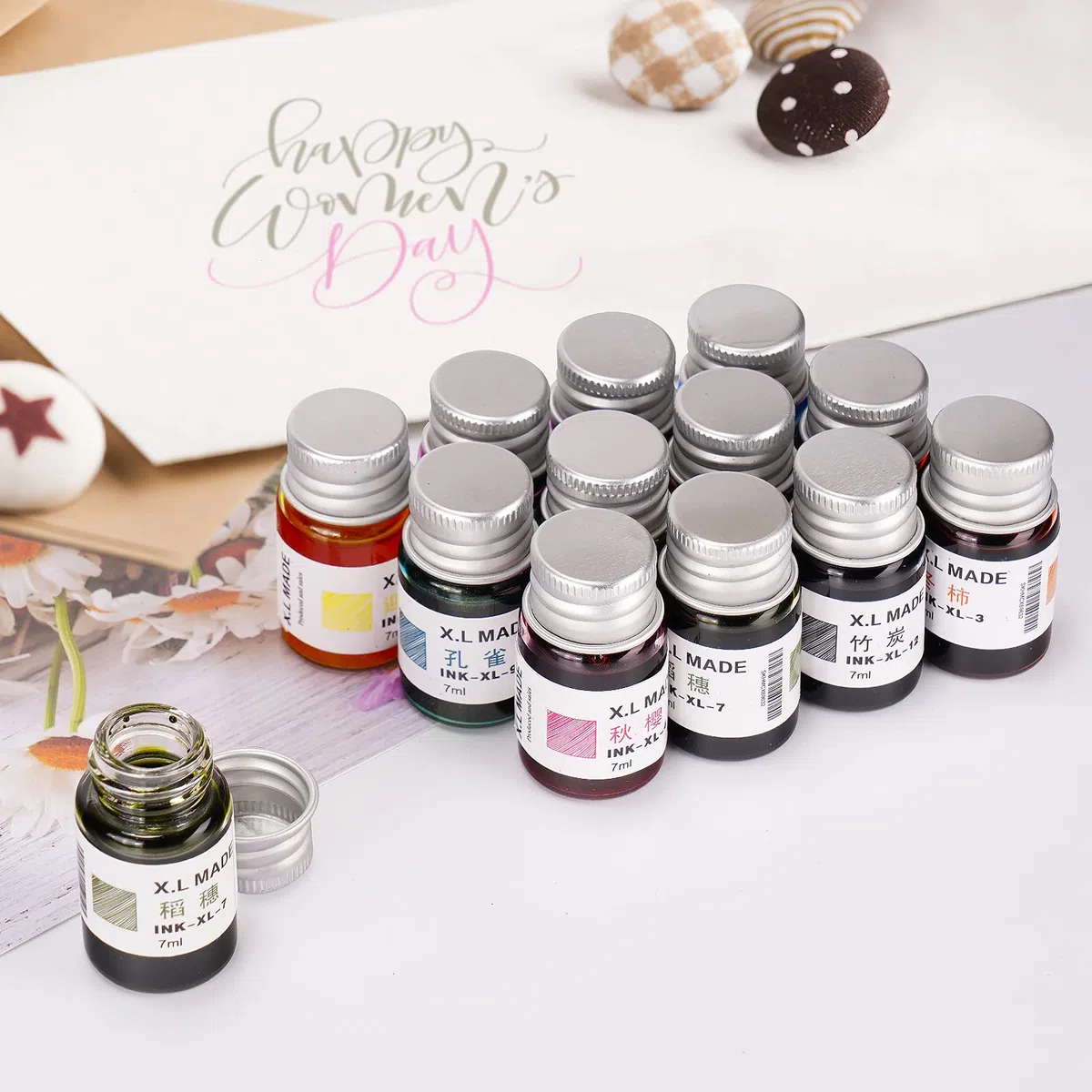 Juego de 12 Tintas Coloridas para Caligrafía, Dibujo y Escritura - Ideal para Regalar
