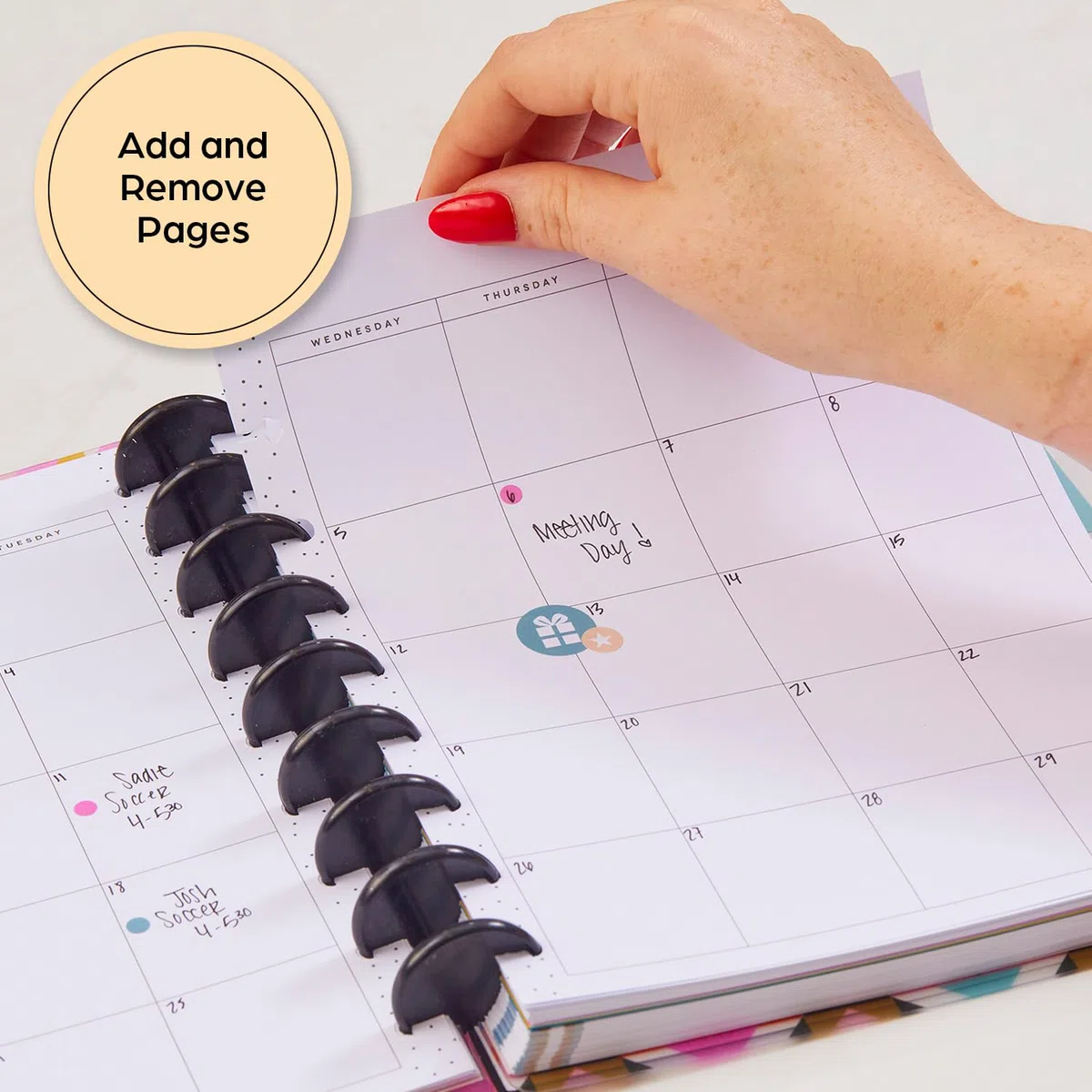 Happy Planner - Planificador mensual sin fecha + notas, planificador mensual, planificador de 12 meses, tema casero, tamaño clásico, 95 páginas, 4 divisores, 12 hojas de calcomanías para planificador,