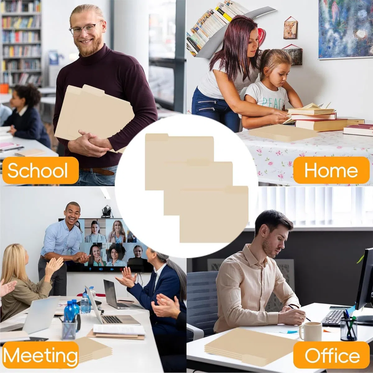 Carpeta De Documentos Archivo De Facturas Del Hogar Y Gestión De Flujo De | Carpetas Para Archivador Con Etiquetado Fácil Para Archivo De Facturas Del Hogar, Organización Escolar Y Gestión