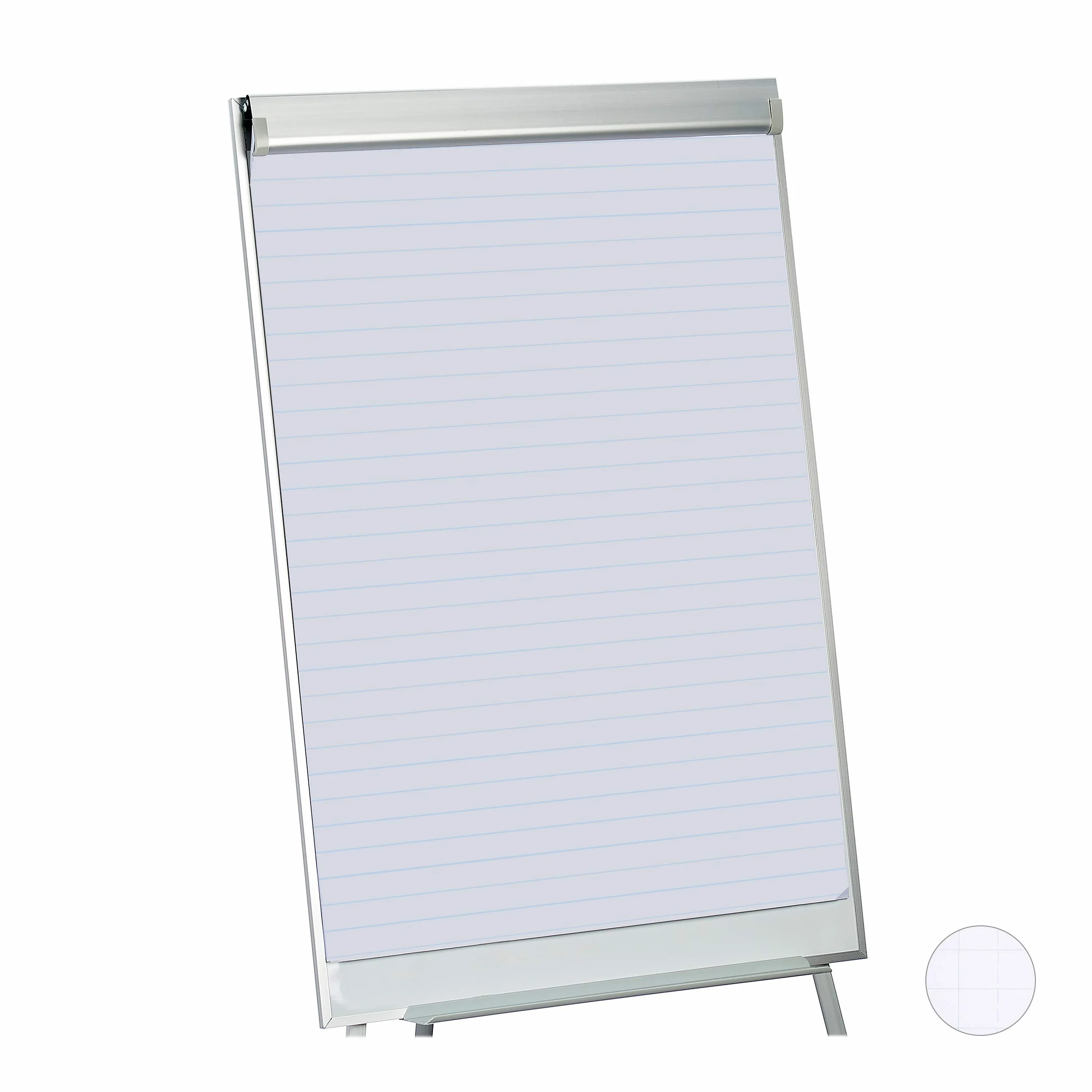 Relaxdays Papel de Rotafolio 50 Hojas Rayas Bloc Pizarra 60 g/m² 57,5 x 81 cm Blanco