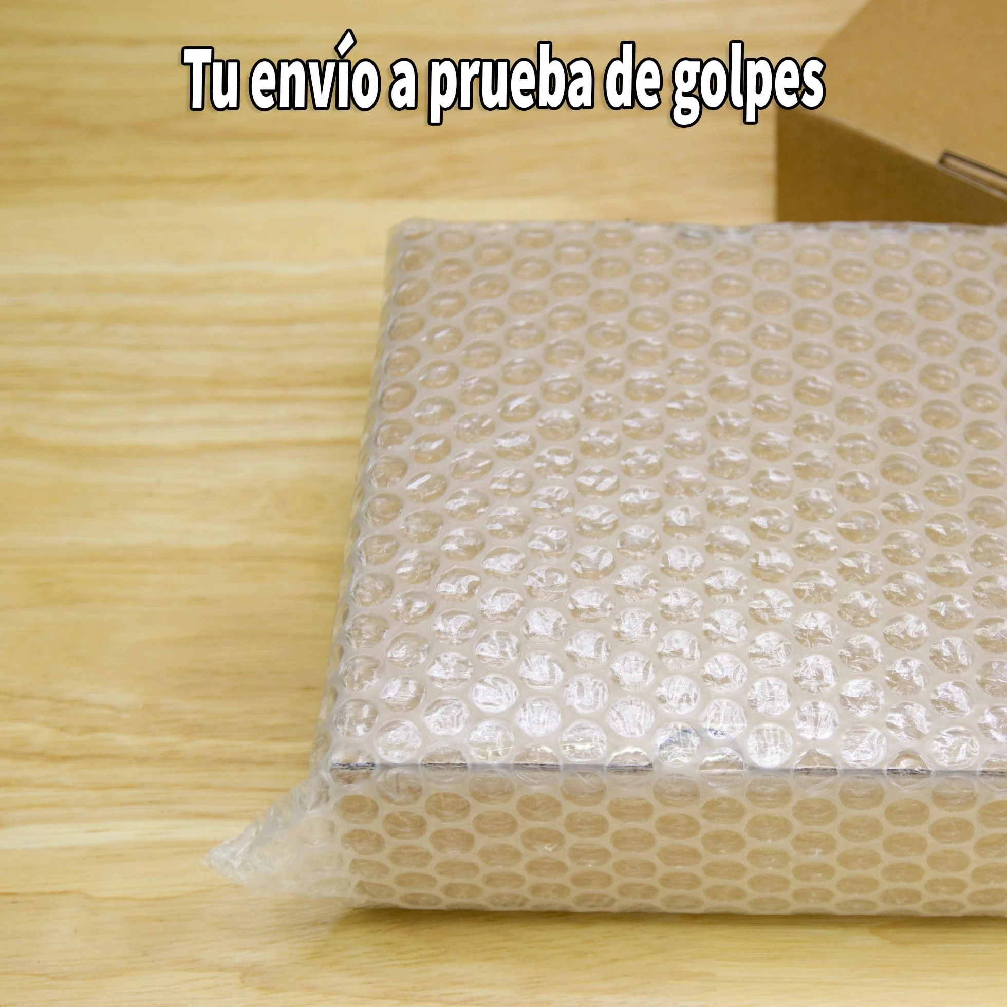 Rollo Burbuja Embalaje 100 cm x 100 m con Cutter y Pegatinas de Frágil – Papel Burbuja Protector Antigolpes Reutilizable