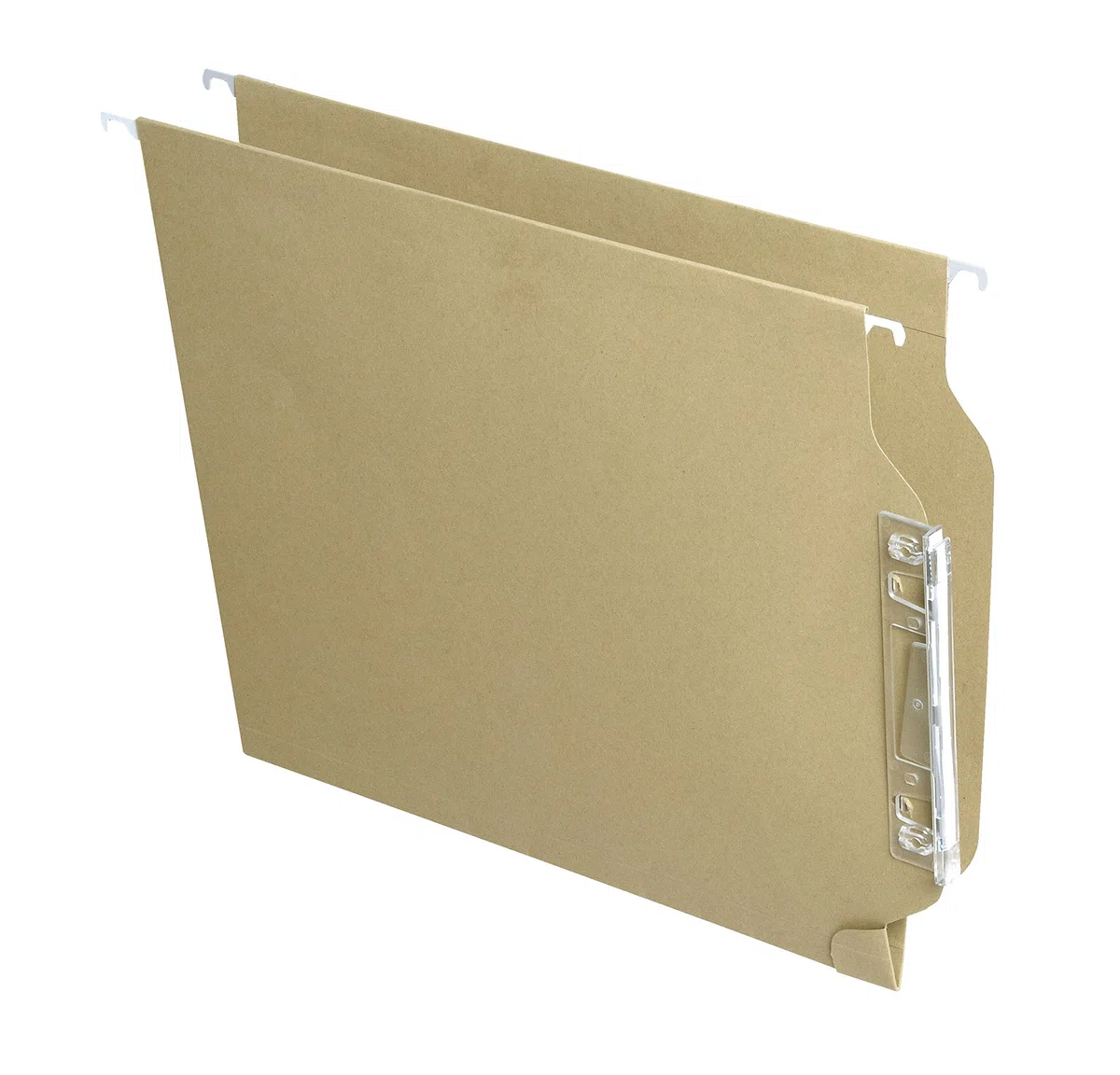 Elba, Carpeta Colgante A4 con Visor Lateral, Cartulina Kraft Eco 220 gr, Varilla Flex Metal, Caja 25 Unidades