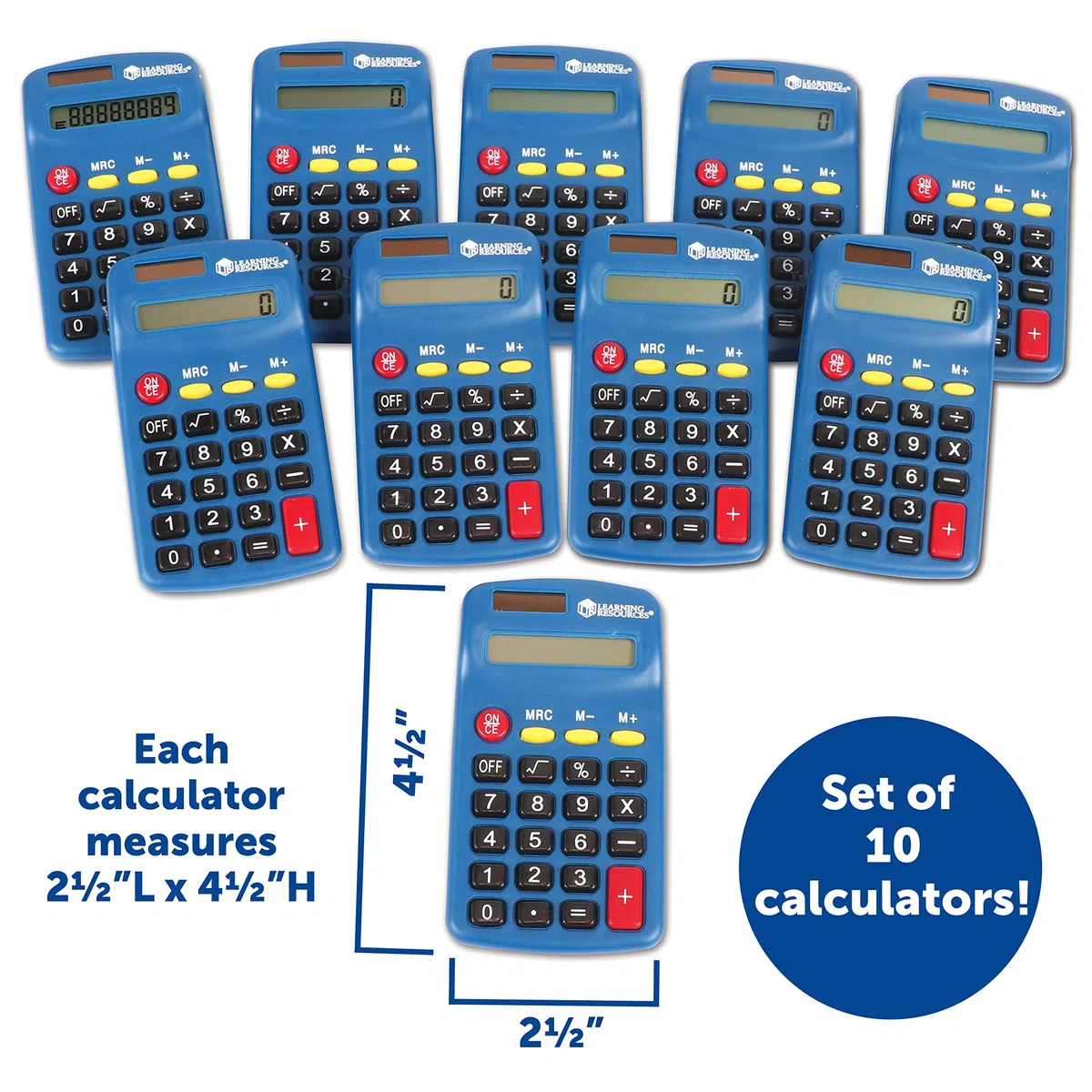 Calculadora básica de Learning Resources (Set de 10)