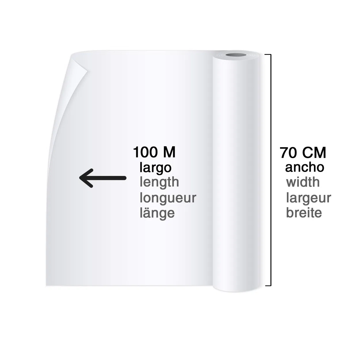 PAKOT | Rollo Papel de Regalo Kraft Verjurado Plata - Bobina Grande 70CM X 100M - Ideal Regalos de Lujo y Comercios