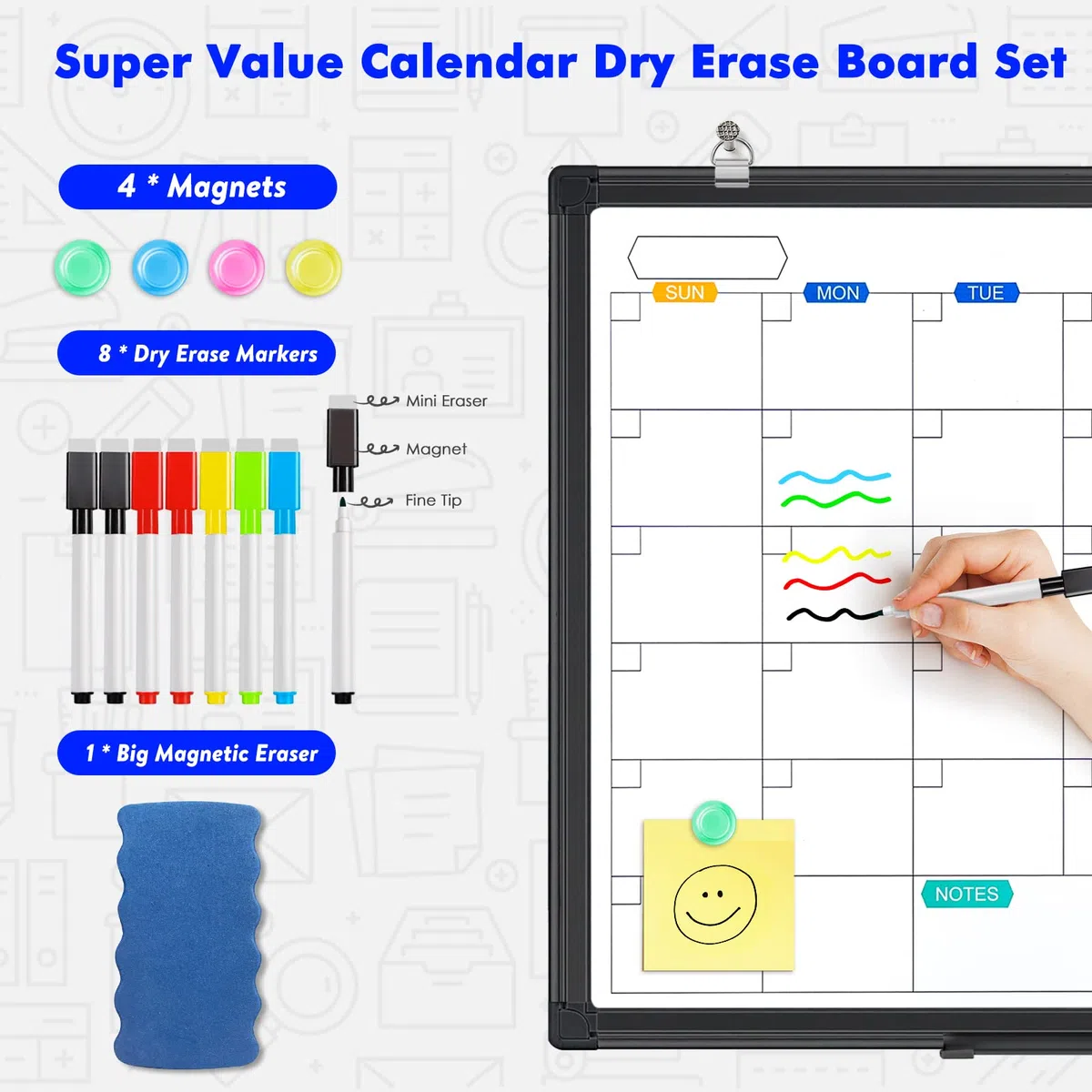 TRIPOLLO Dry Erase Board