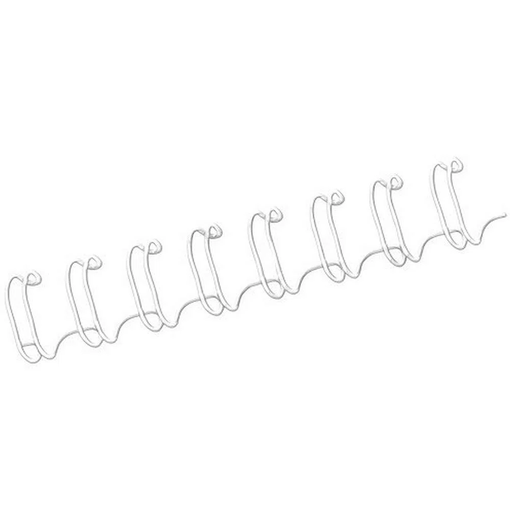 Fellowes CRC53258 - Pack de 100 canutillos tipo wire, doble espiral, paso 3:1", 34 agujeros, 8 mm, blanco