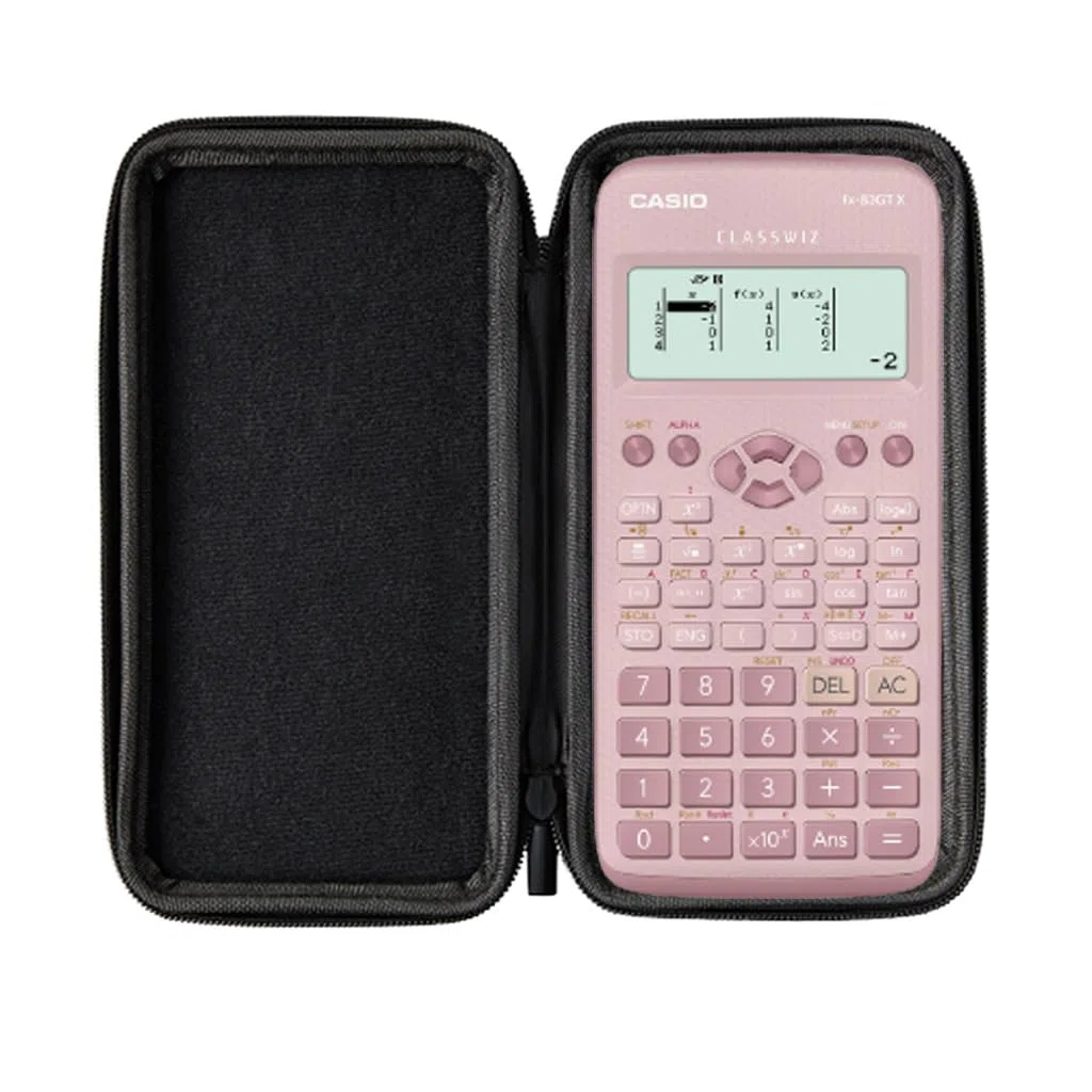 Casio fx-83GT X Rosa con Funda Protectora WYNGS Rosa - Calculadora Científica - Paquete Básico (Inglés)