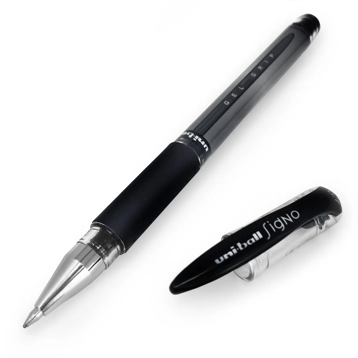 uni-ball UM-151 Signo Gel Grip - Bolígrafo de punta redonda (0,7 mm), tinta negra (6)