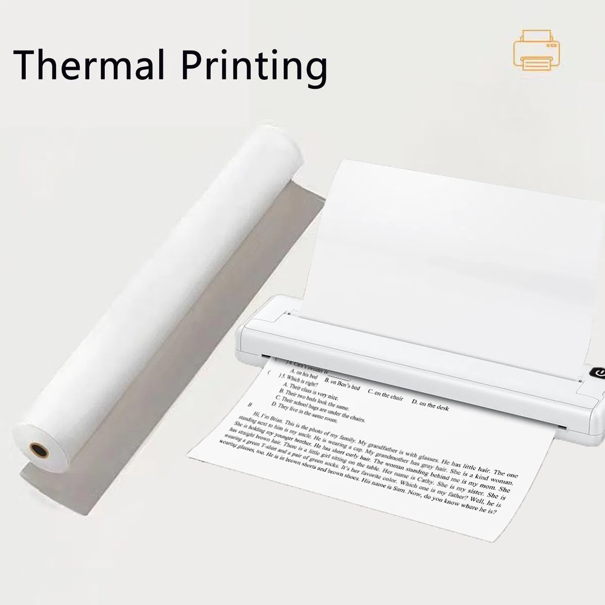 Papel para impresora térmica, 6 rollos de 8.3 pulgadas de ancho, papel de impresión térmica A4 de secado rápido compatible con PeriPage A40, M08F, MT810 para impresora térmica portátil (8.3 x