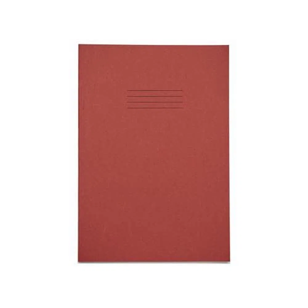 Rhino - Cuaderno de ejercicios (A4 Plus, 80 páginas, 50 unidades), color rojo