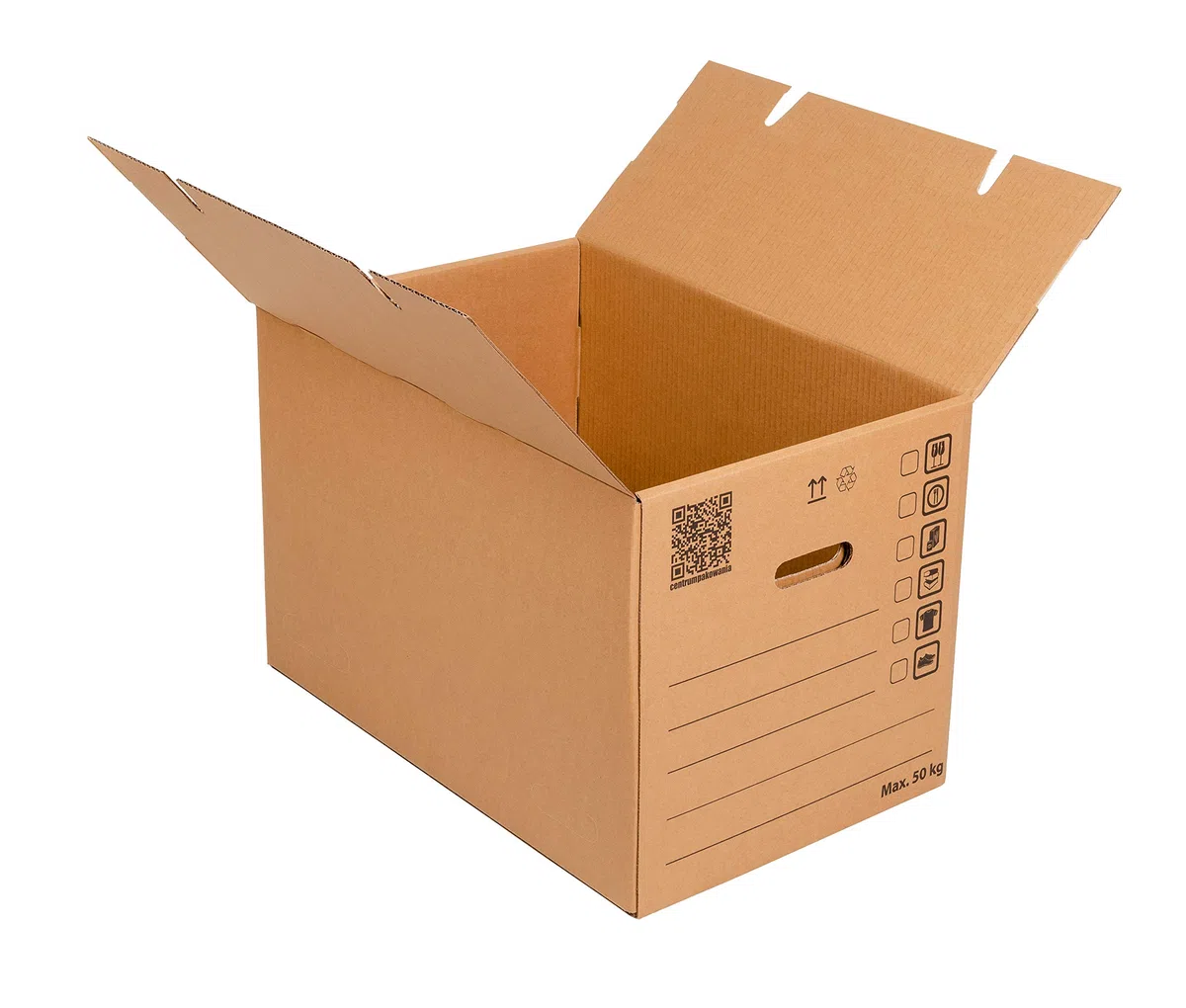 Cajas de mudanza grandes 600x400x400mm Empaque muy resistente y duradero Cartón de 3 capas Doble fondo de la caja de cartón 6 manijas Paquete de almacenamiento móvil (20)