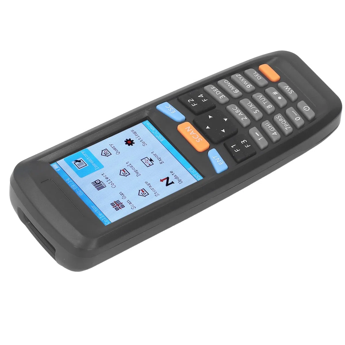 Escáner de Código de Barras Inalámbrico, Pantalla LCD de 2,8 Pulgadas, Espacio de Datos de 16 MB, Lector de Código de Barras Multifuncional, Carcasa de ABS para Entrega Urgente