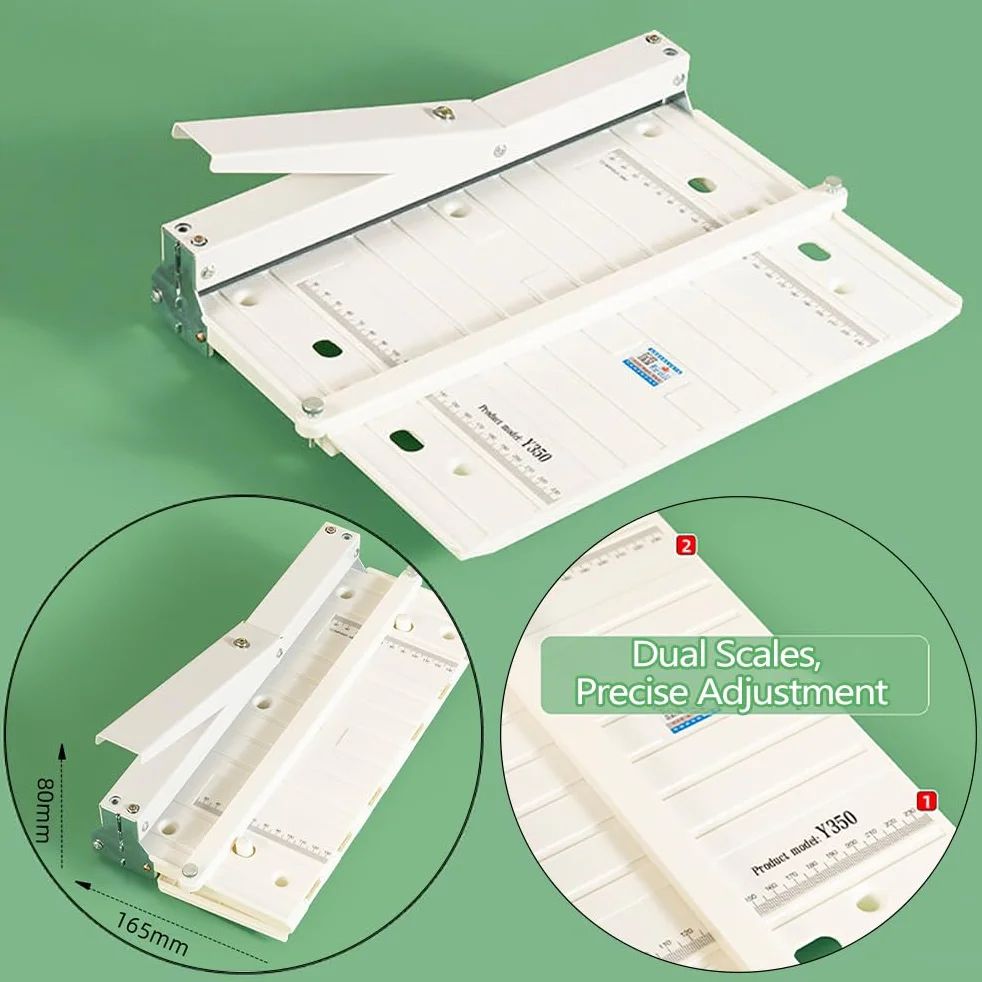 Máquina plegadora de Papel Comercial, máquina plegadora Manual de 350 mm, portátil y Que Ahorra Mano de Obra, máquina plegadora de Papel A3 para Tarjetas de felicitación, folletos y Papeles