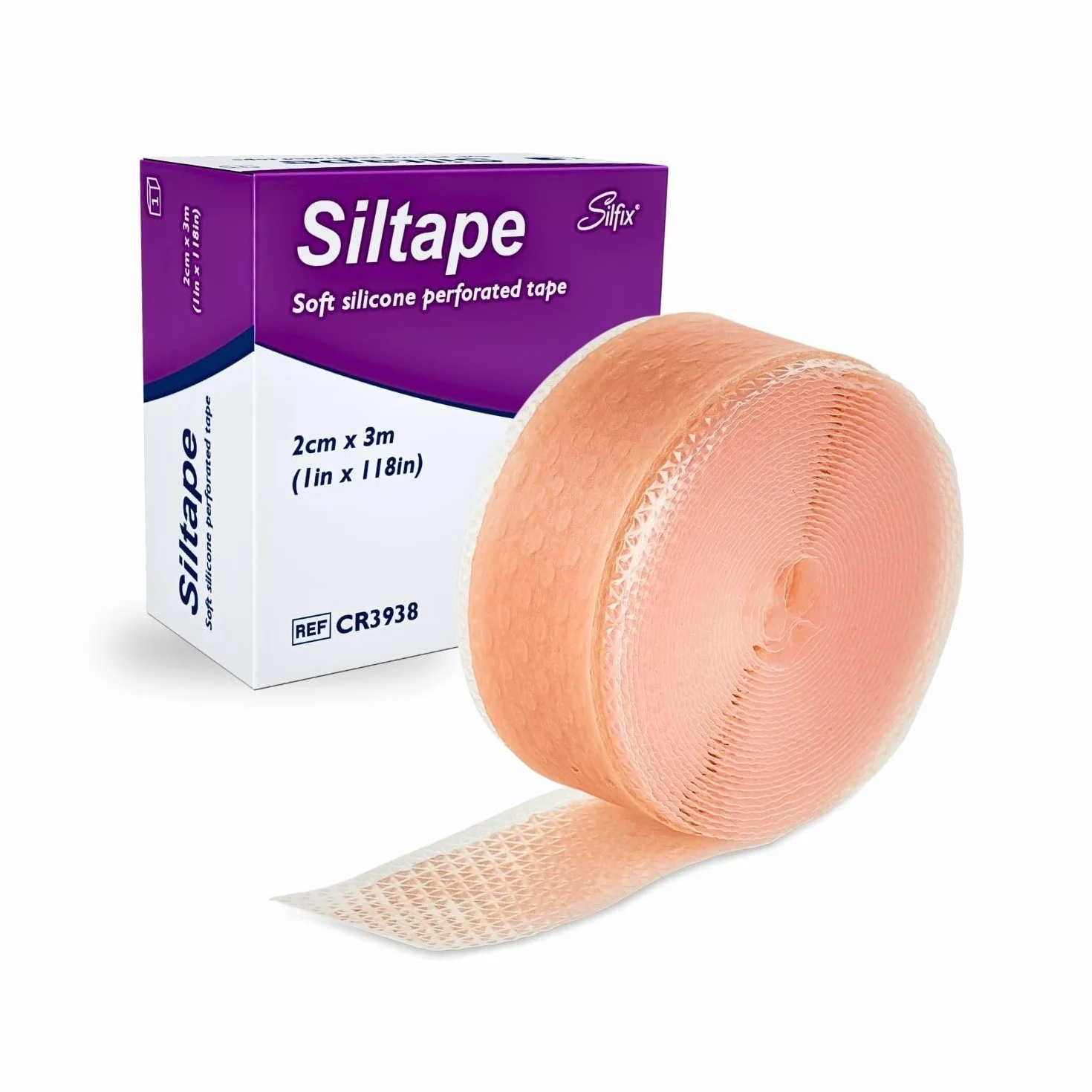 SILTAPE CINTA DE SILICONA SUAVE PERFORADA 2CM X 3M - 2CM X 3M